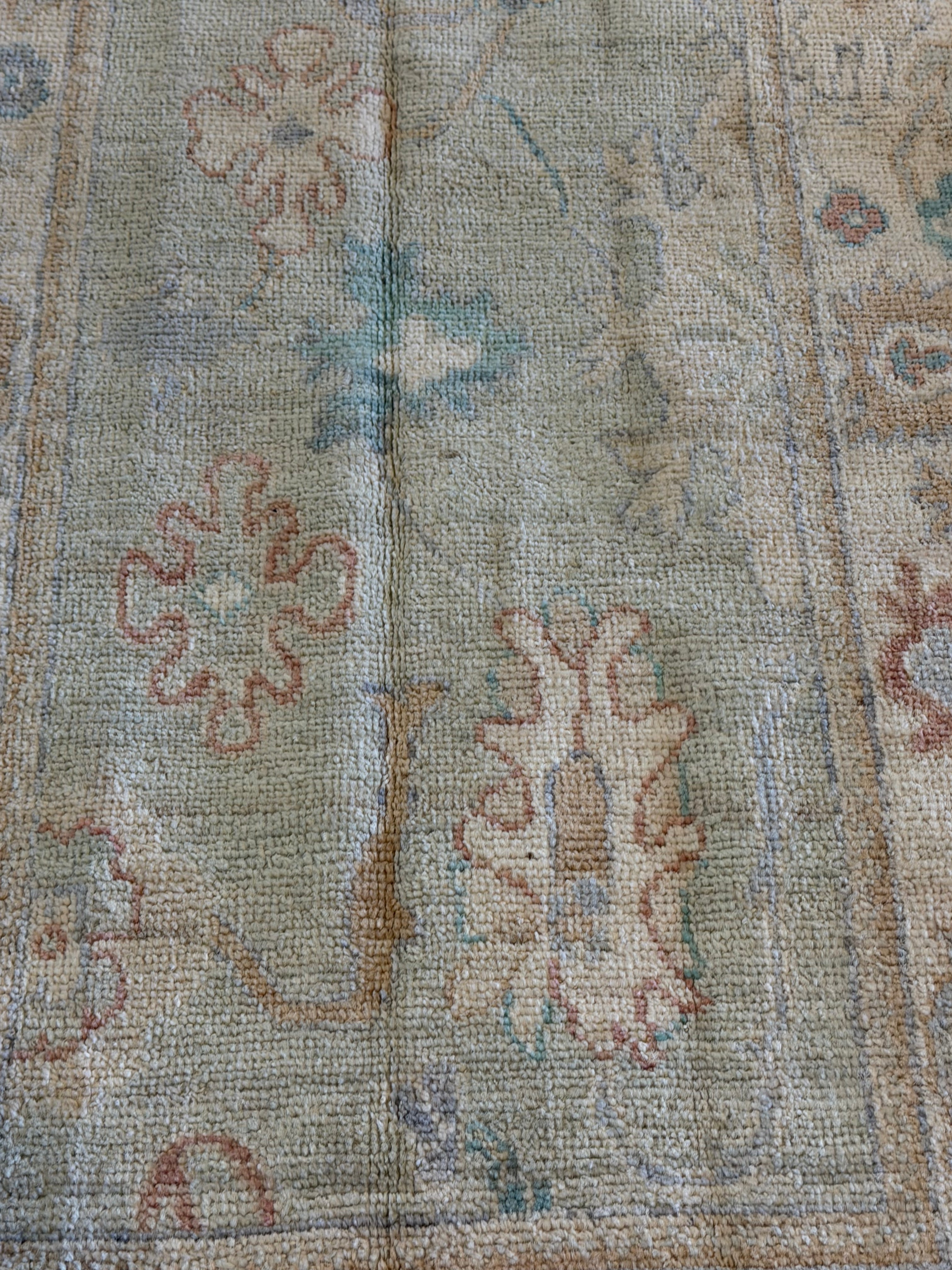 Rosalyn Ransaw 2.7x4.1 Green Afghani Whitewashed Oushak