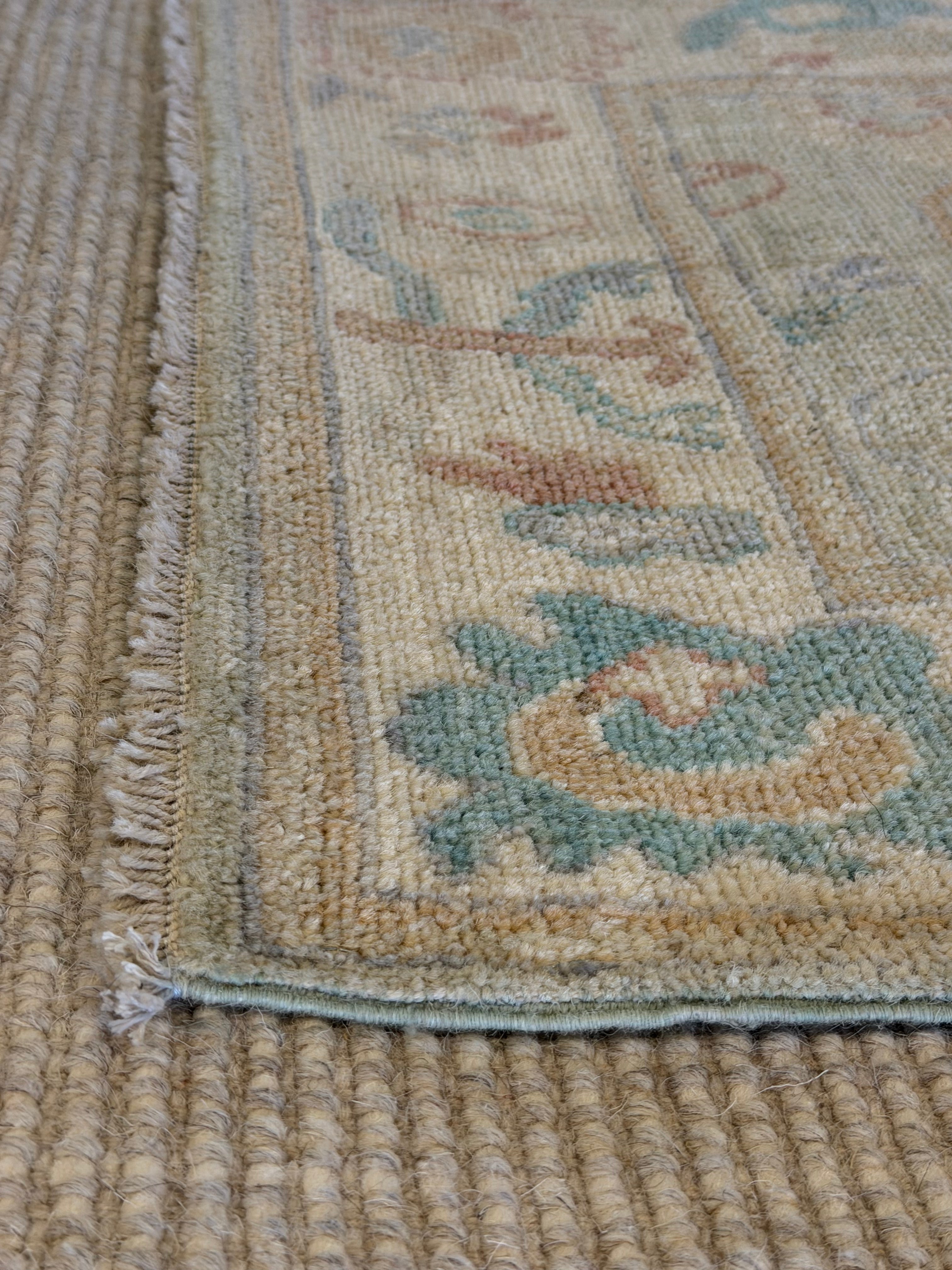 Rosalyn Ransaw 2.7x4.1 Green Afghani Whitewashed Oushak