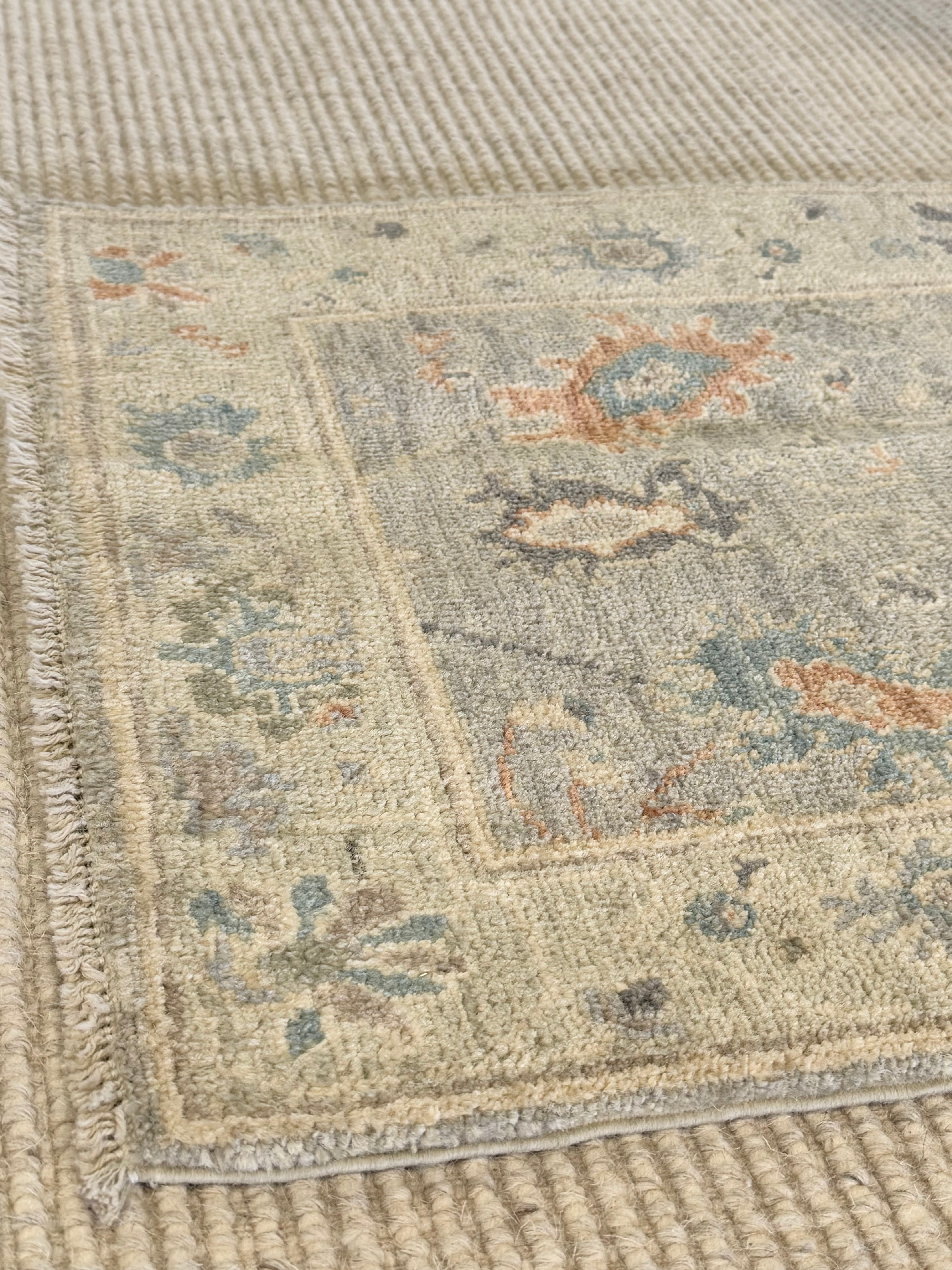 Jessica Barrett 1.11x2.11 Blue Afghani Whitewashed Oushak