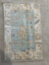 Bri McNees 1.11x3.1 Blue Afghani Whitewashed Oushak