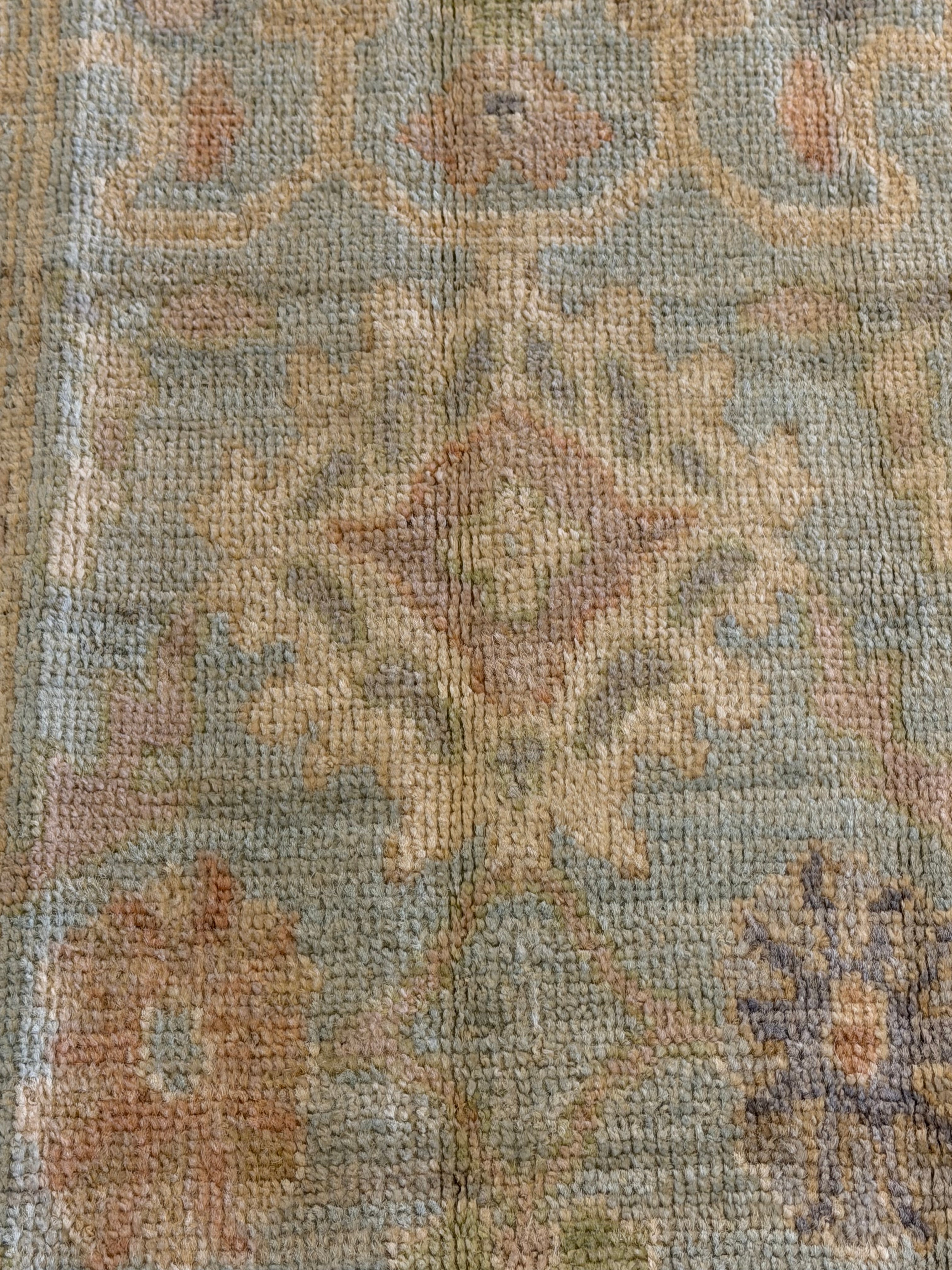 Elissa Finley 1.11x2.11 Blue Afghani Whitewashed Oushak