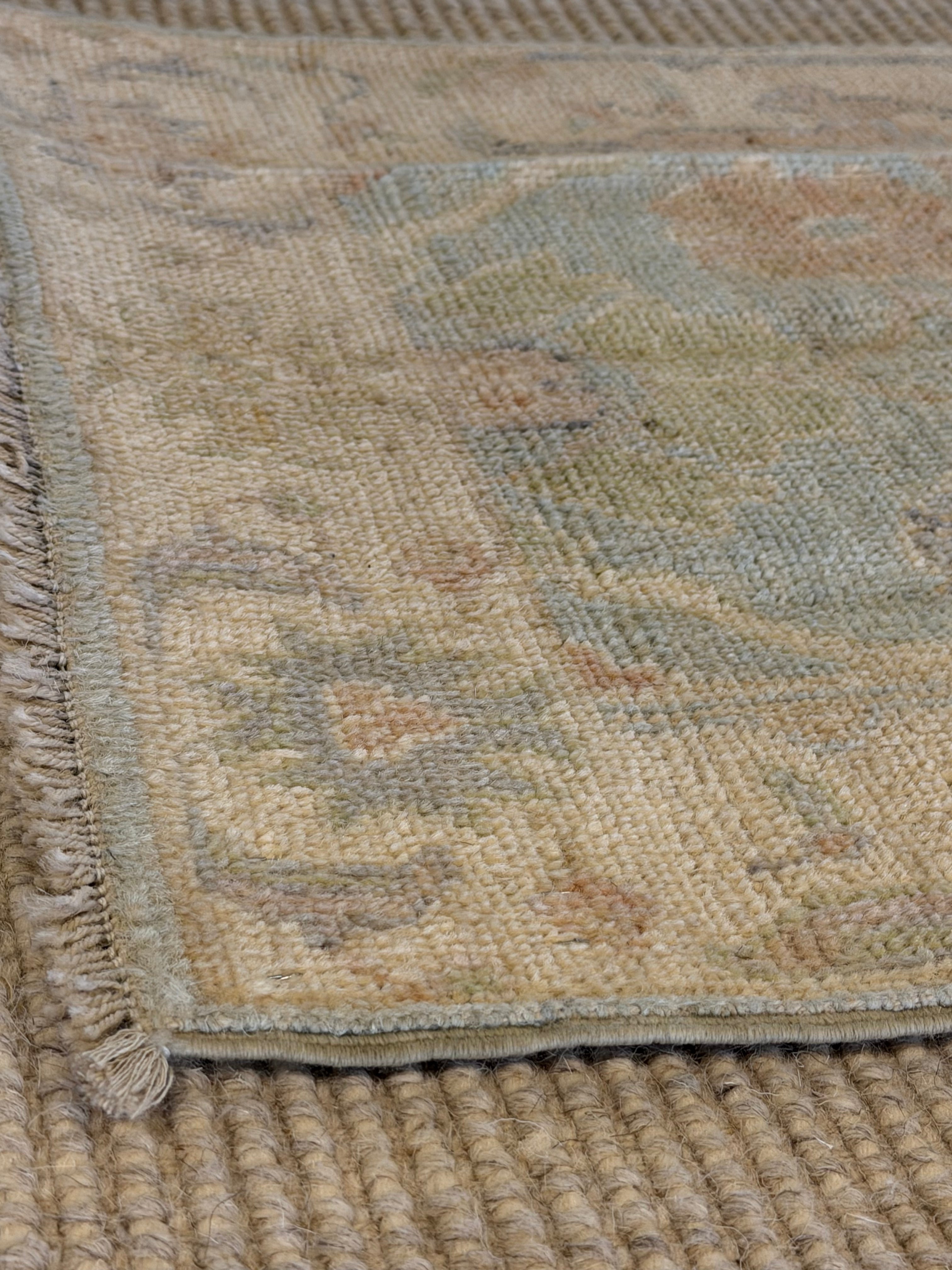 Elissa Finley 1.11x2.11 Blue Afghani Whitewashed Oushak
