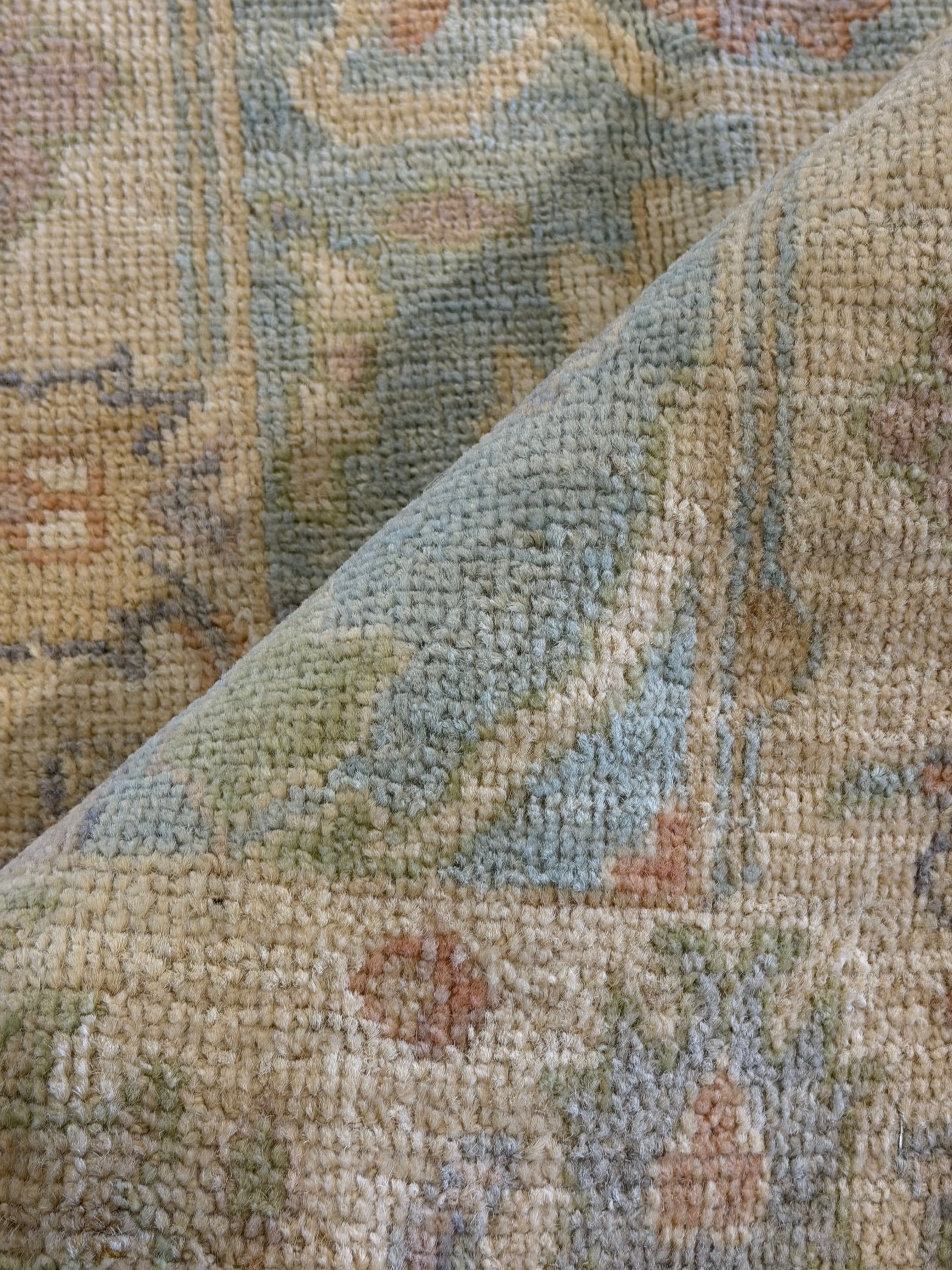 Brittany Wicker 1.11x2.11 Blue Afghani Whitewashed Oushak