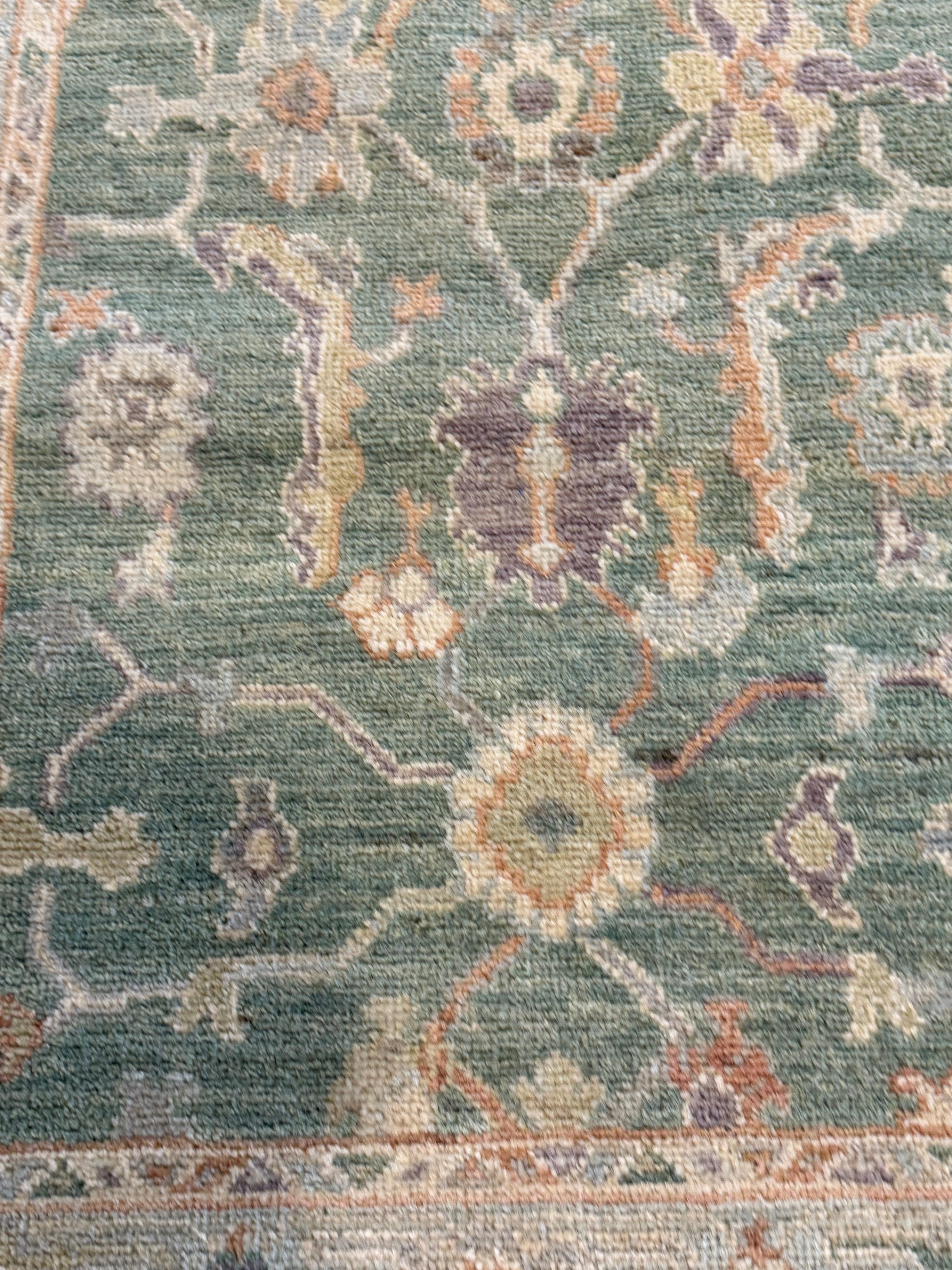 Megan Walerius 2.9x5 Green Afghani Whitewashed Oushak