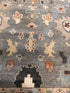 Svetlana Antonova 9x12 Hand-Knotted Oushak Rug Grey and Ivory