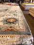 Svetlana Antonova 9x12 Hand-Knotted Oushak Rug Grey and Ivory