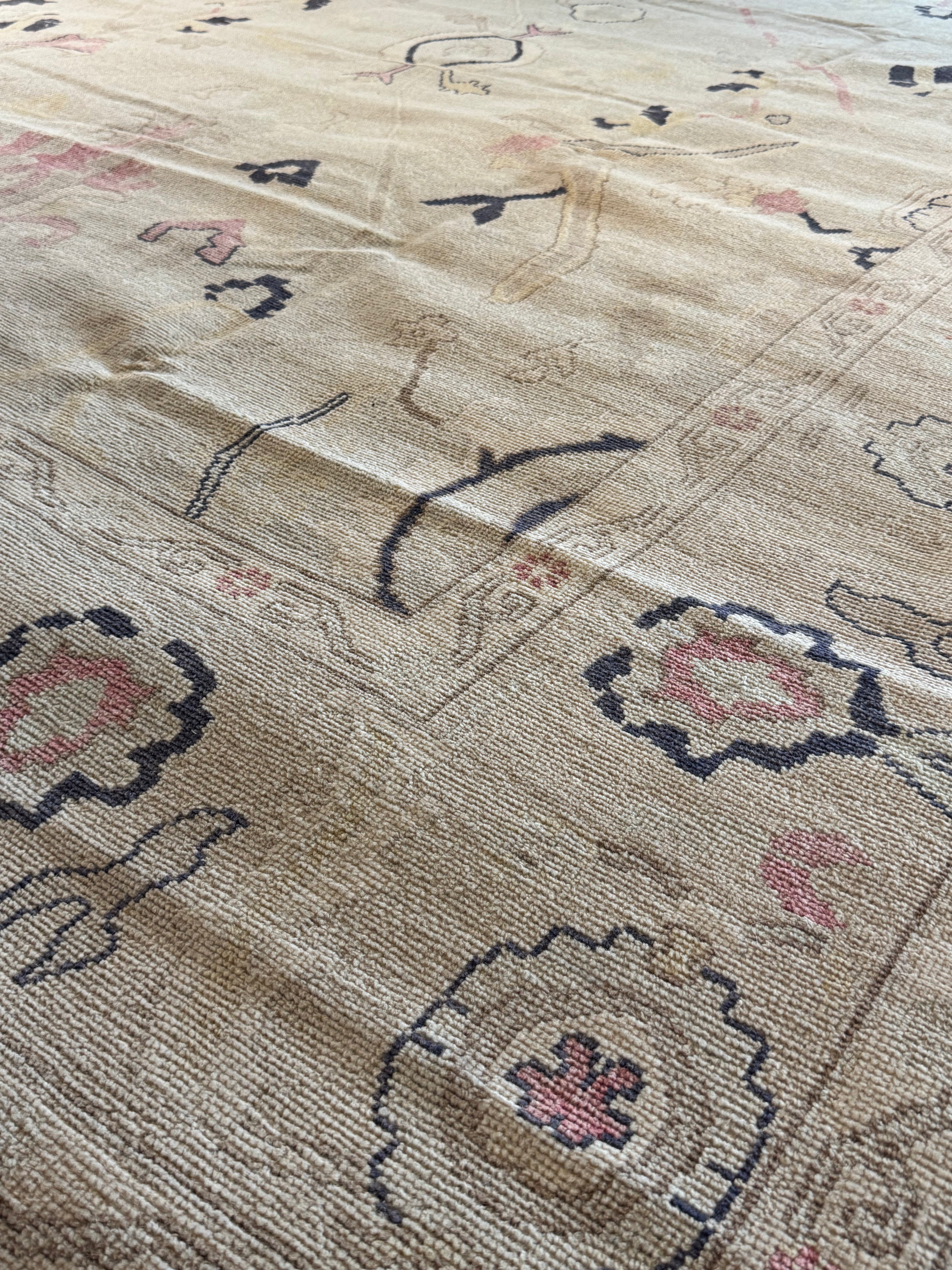 Dr. Veena Mistry 9.2x11.8 Tan Whitewashed Afghani Oushak