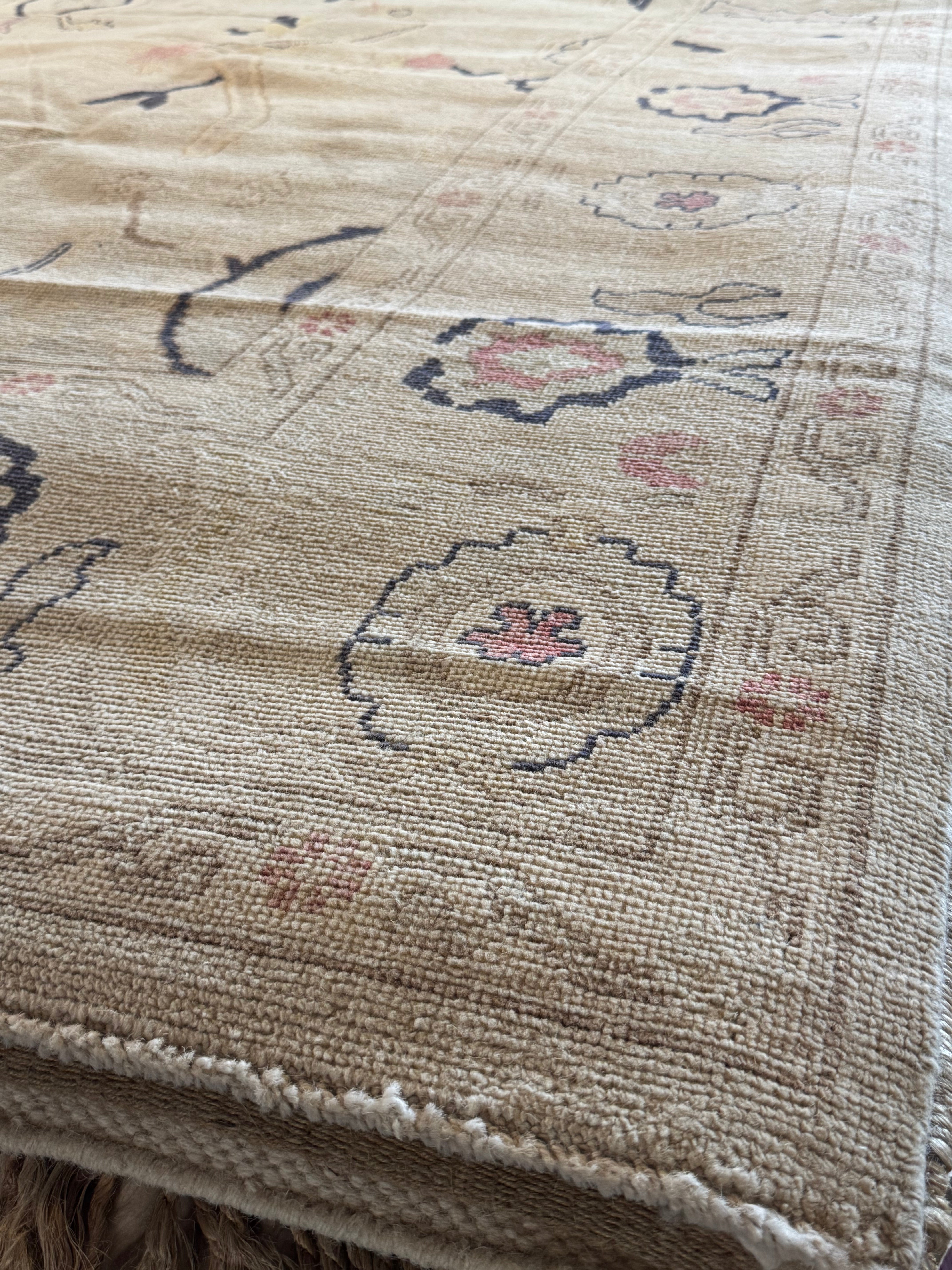 Dr. Veena Mistry 9.2x11.8 Tan Whitewashed Afghani Oushak