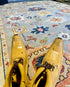Francis Vanderbilt 8x10 Light Grey and Ivory Hand-Knotted Oushak Rug