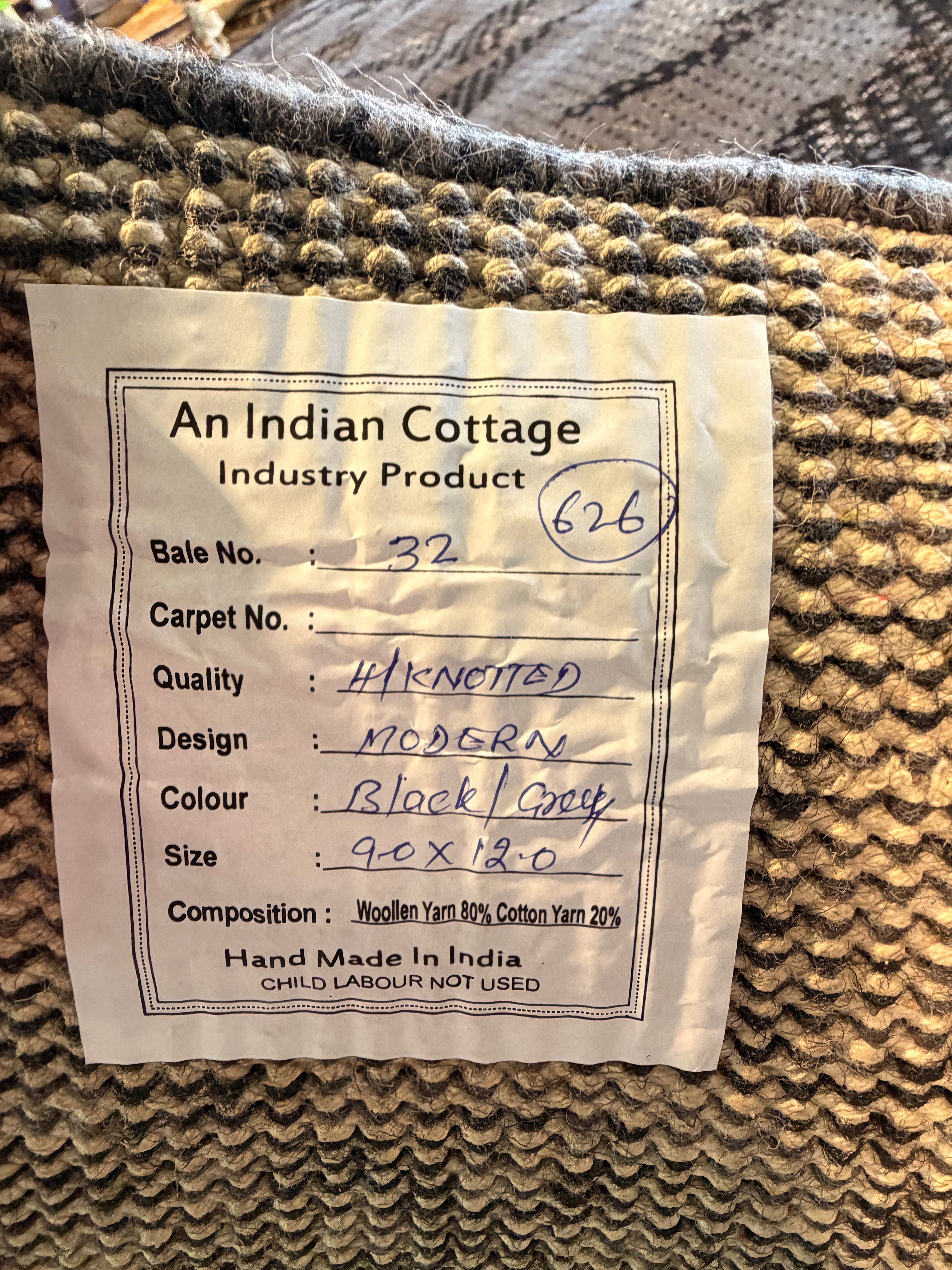 Serafina Black & Grey Modern Hand Knotted (Multiple Sizes)
