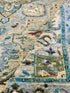 Betty Lou Phillips 8x10 Light Blue and Beige Hand-Knotted Oushak Rug