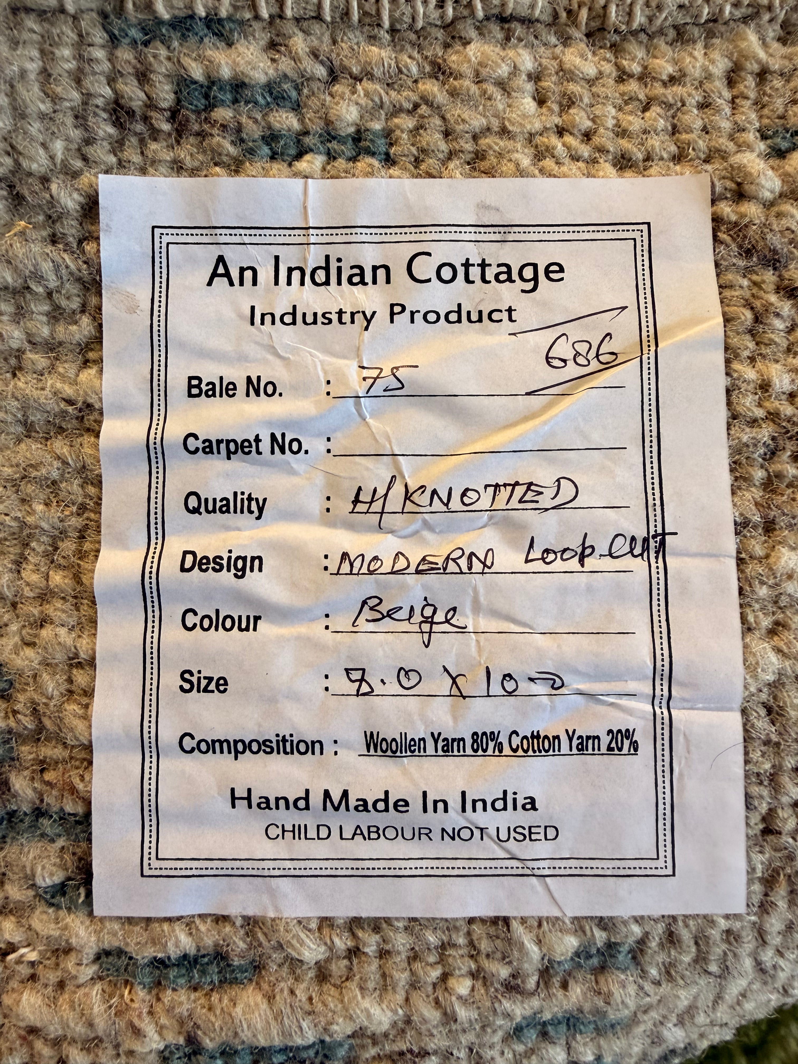 D.A. Craig Calloway 8x10 Grey Hand-Knotted Modern Rug