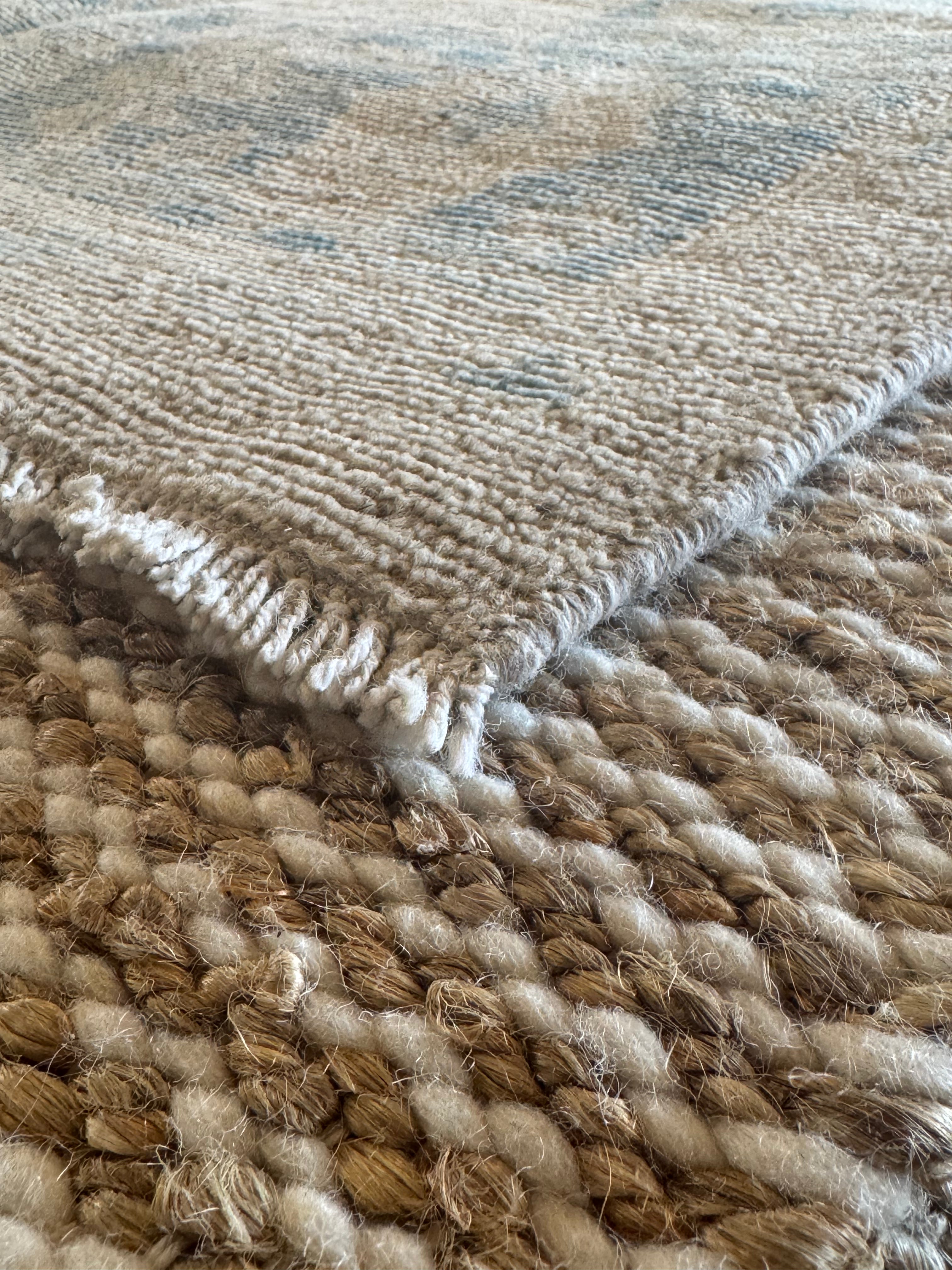 Phoebe Cousteau 7.7x9.9 Grey Whitewashed Afghani Oushak