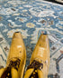 Robyn 8x10 Blue and Tan Hand-Knotted Oushak Rug