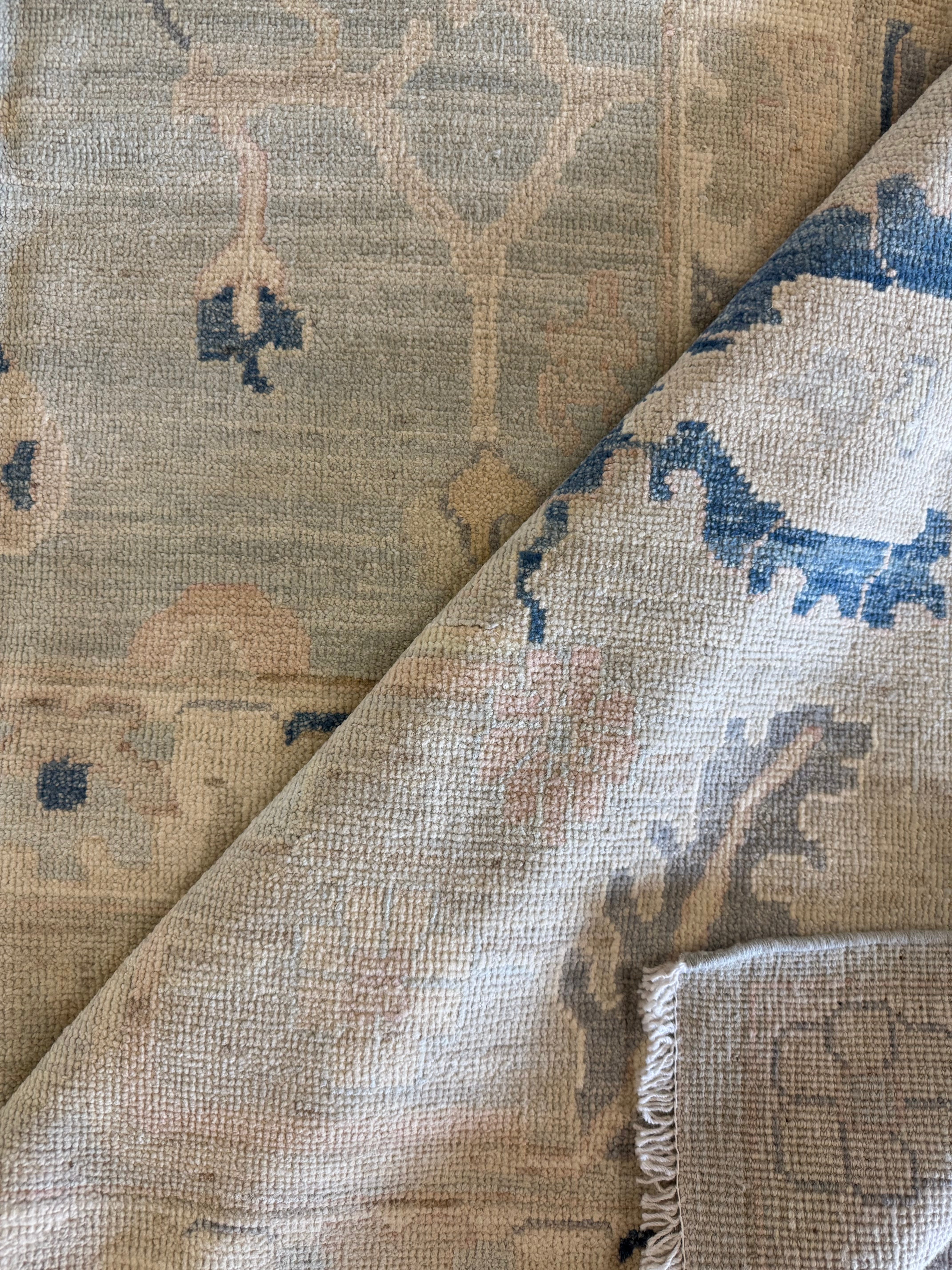 Lia Williams 9.8x14.2 Blue Whitewashed Afghani Oushak