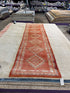 Linda Lane 3x10.10 Red Hand-Knotted Vintage Turkish Oushak Runner