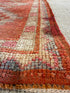 Linda Lane 3x10.10 Red Hand-Knotted Vintage Turkish Oushak Runner