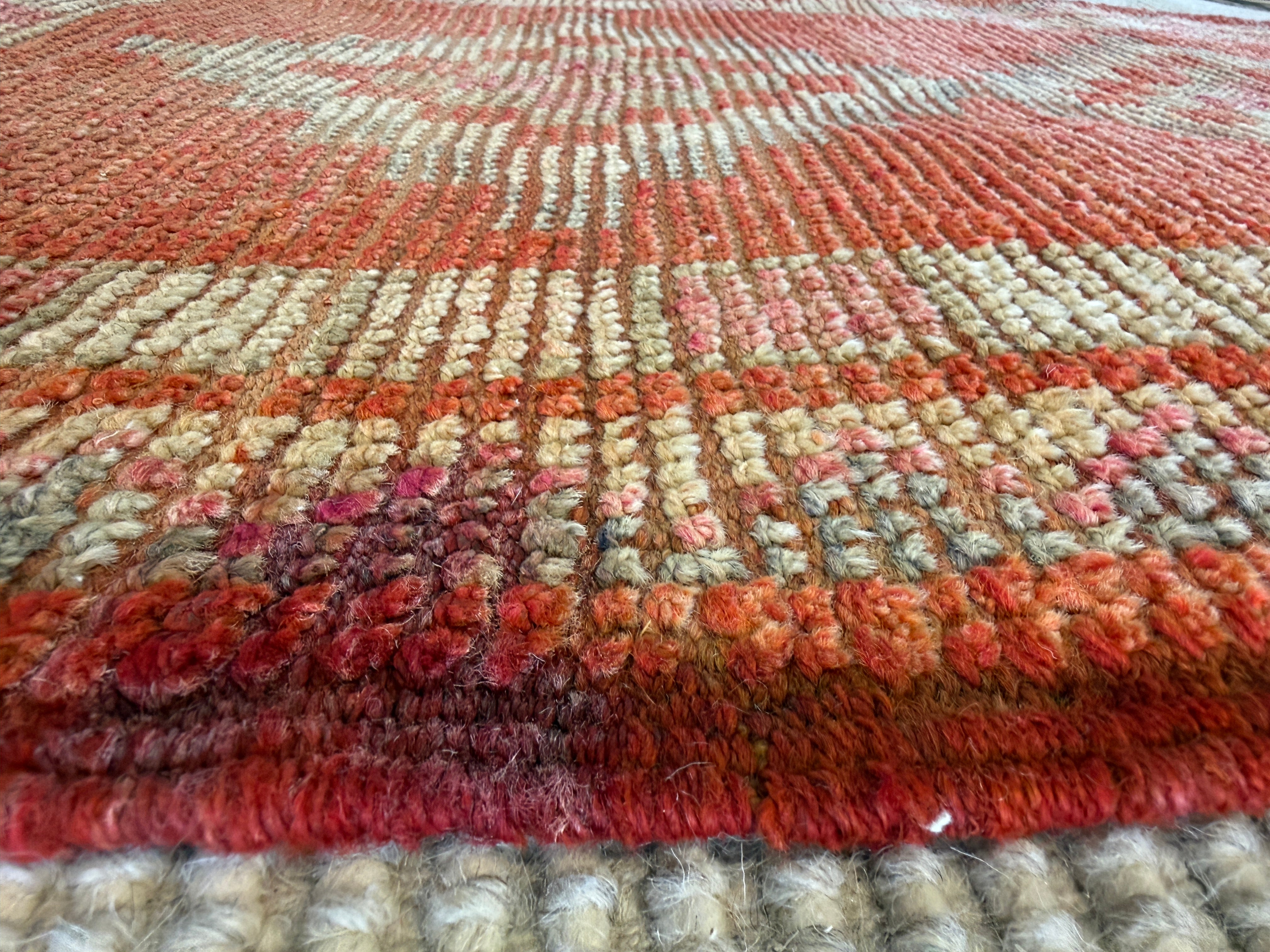 Linda Lane 3x10.10 Red Hand-Knotted Vintage Turkish Oushak Runner