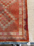 Linda Lane 3x10.10 Red Hand-Knotted Vintage Turkish Oushak Runner