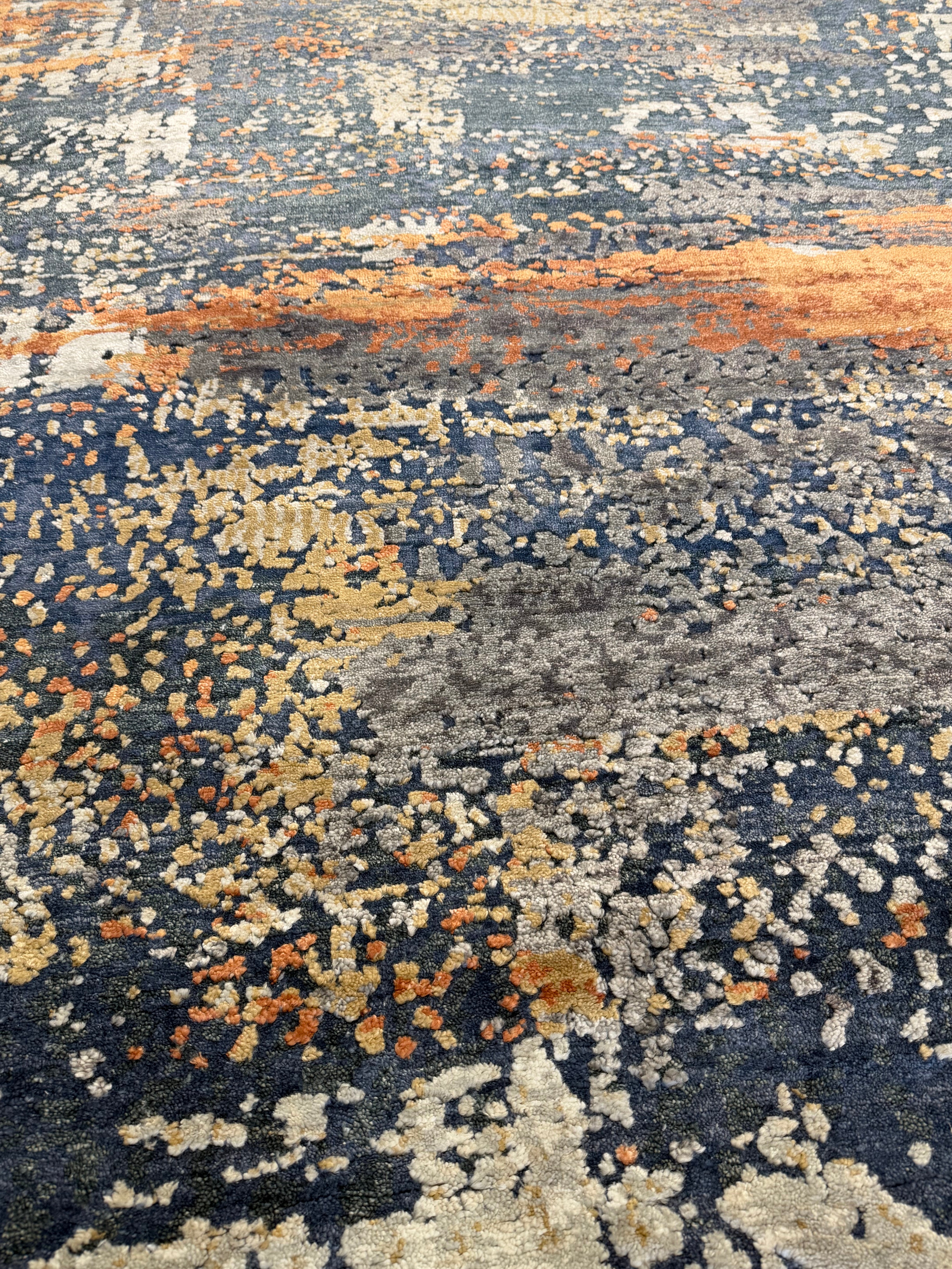 Ashton McBride 7.9x9.9 Blue Hand-Knotted Modern Rug