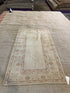 Kayla Lee 2.10x4.8 Cream Hand-Knotted Vintage Turkish Oushak