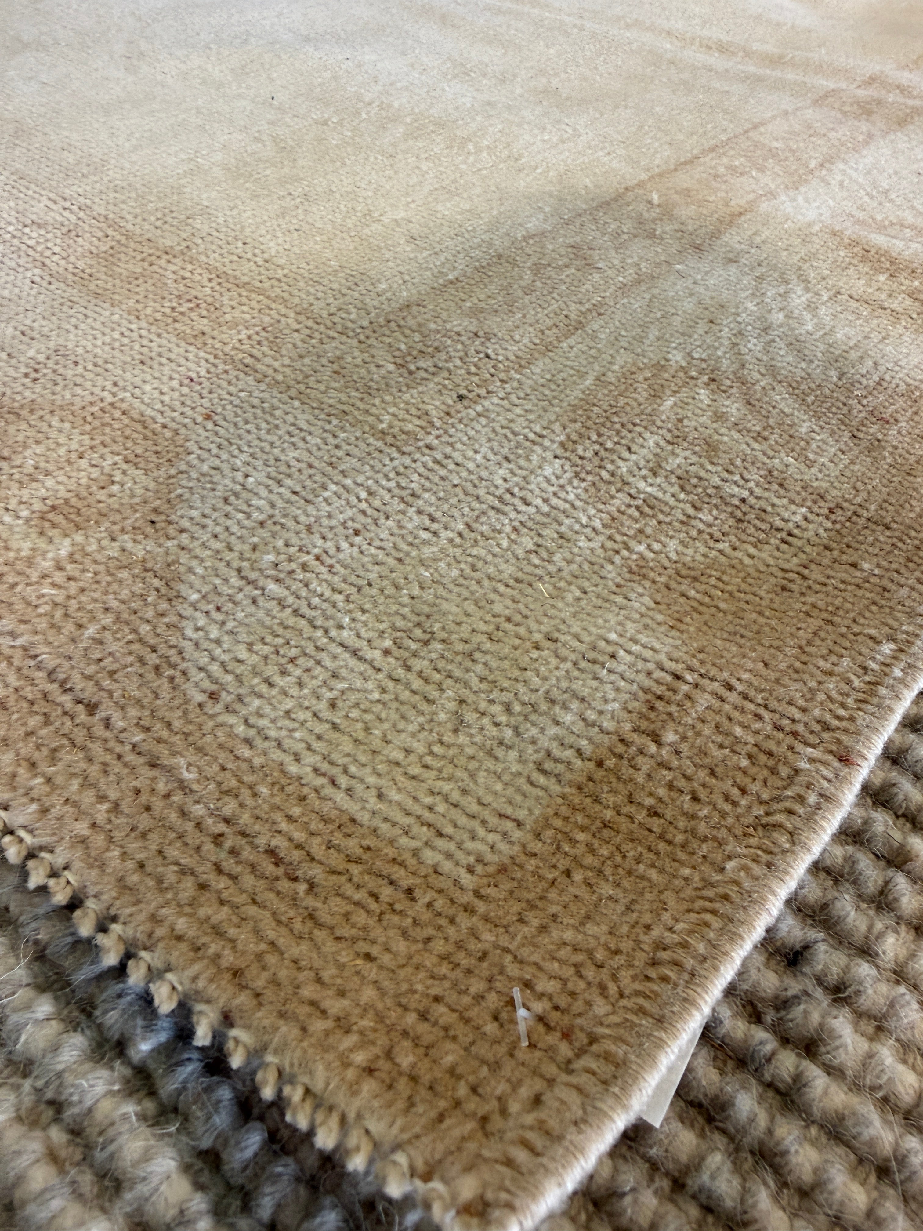 Maya Hunter 3x4.4 Cream Hand-Knotted Vintage Turkish Oushak