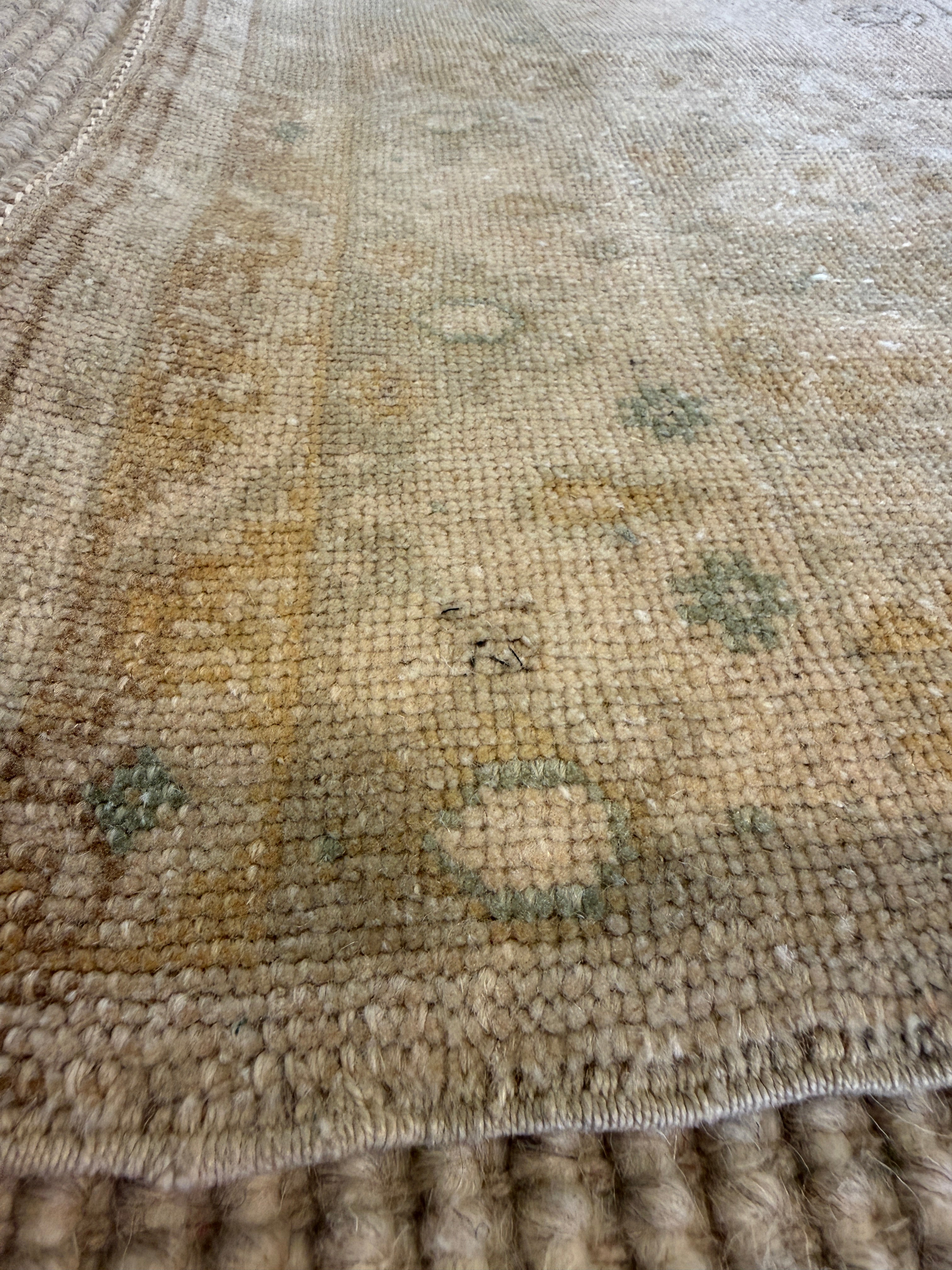 Kendra Looke 2.4x3.2 Light Pink Hand-Knotted Vintage Turkish Oushak