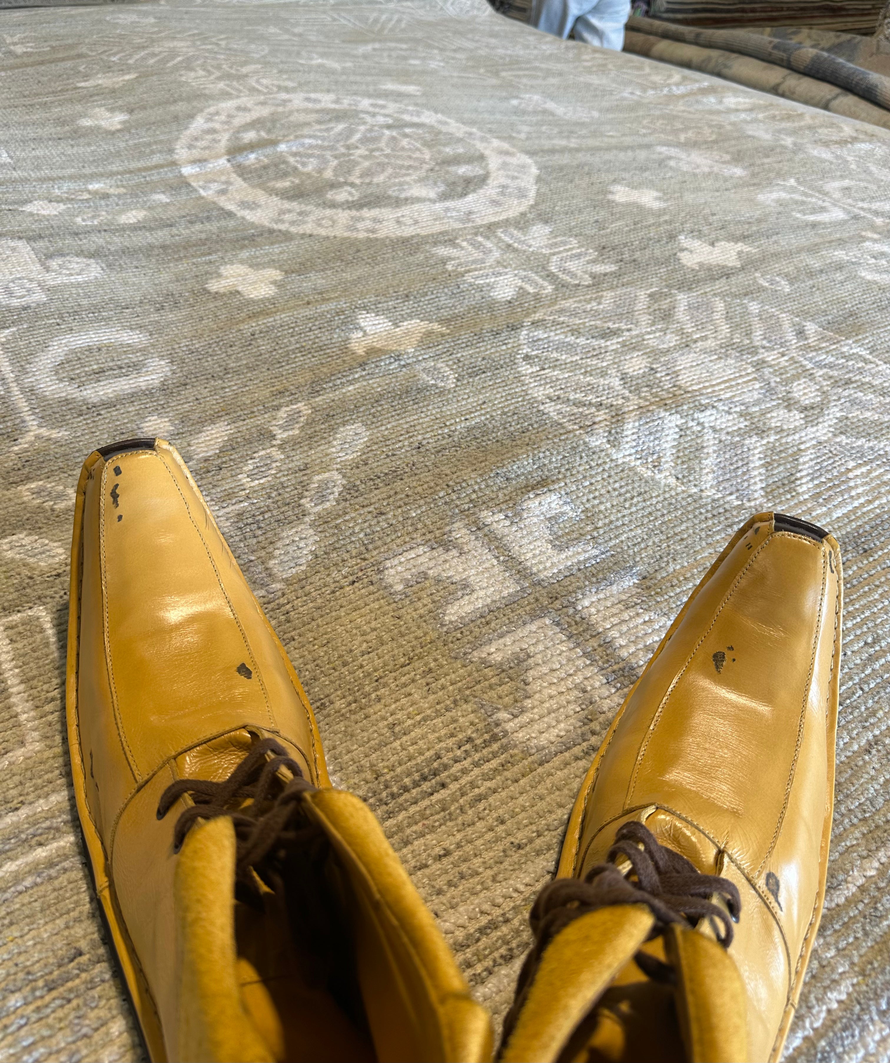 Adams 7.6x9.9 Beige and Natural Hand-Knotted Oushak Rug