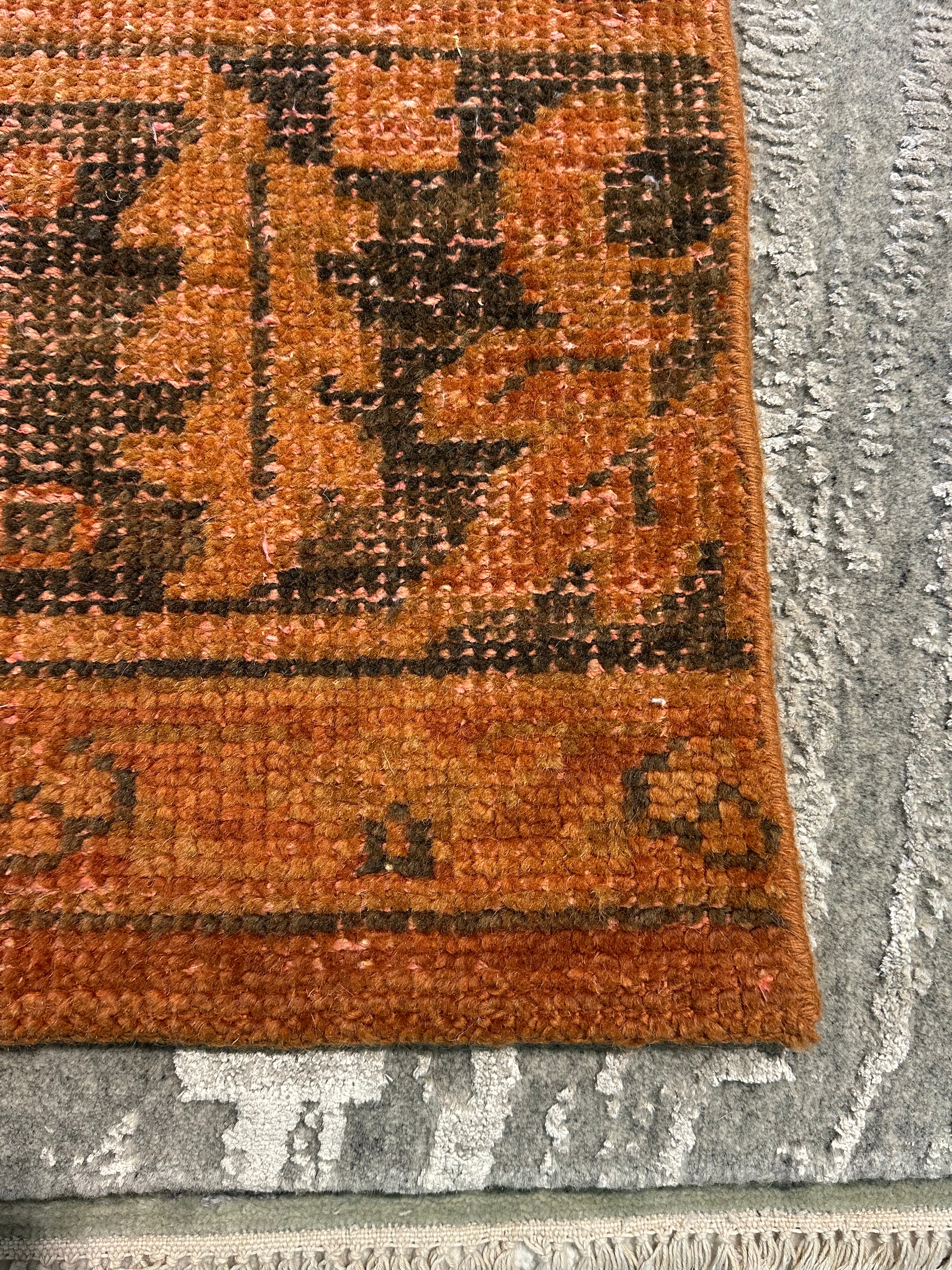 Liza Wolf 2x3 Hand-Knotted Oushak Rug