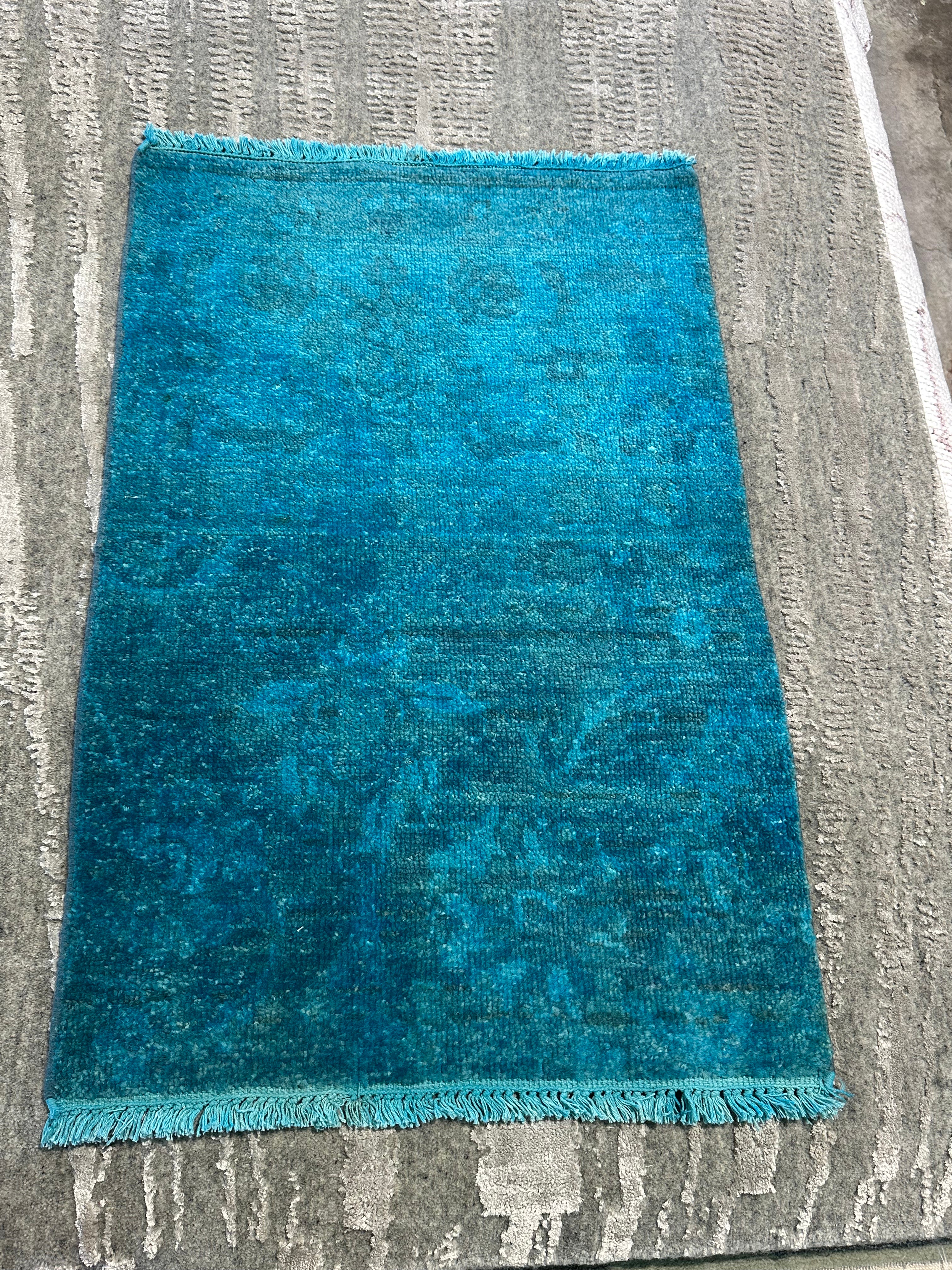 Jade Wade 2x3 Hand-Knotted Oushak Rug
