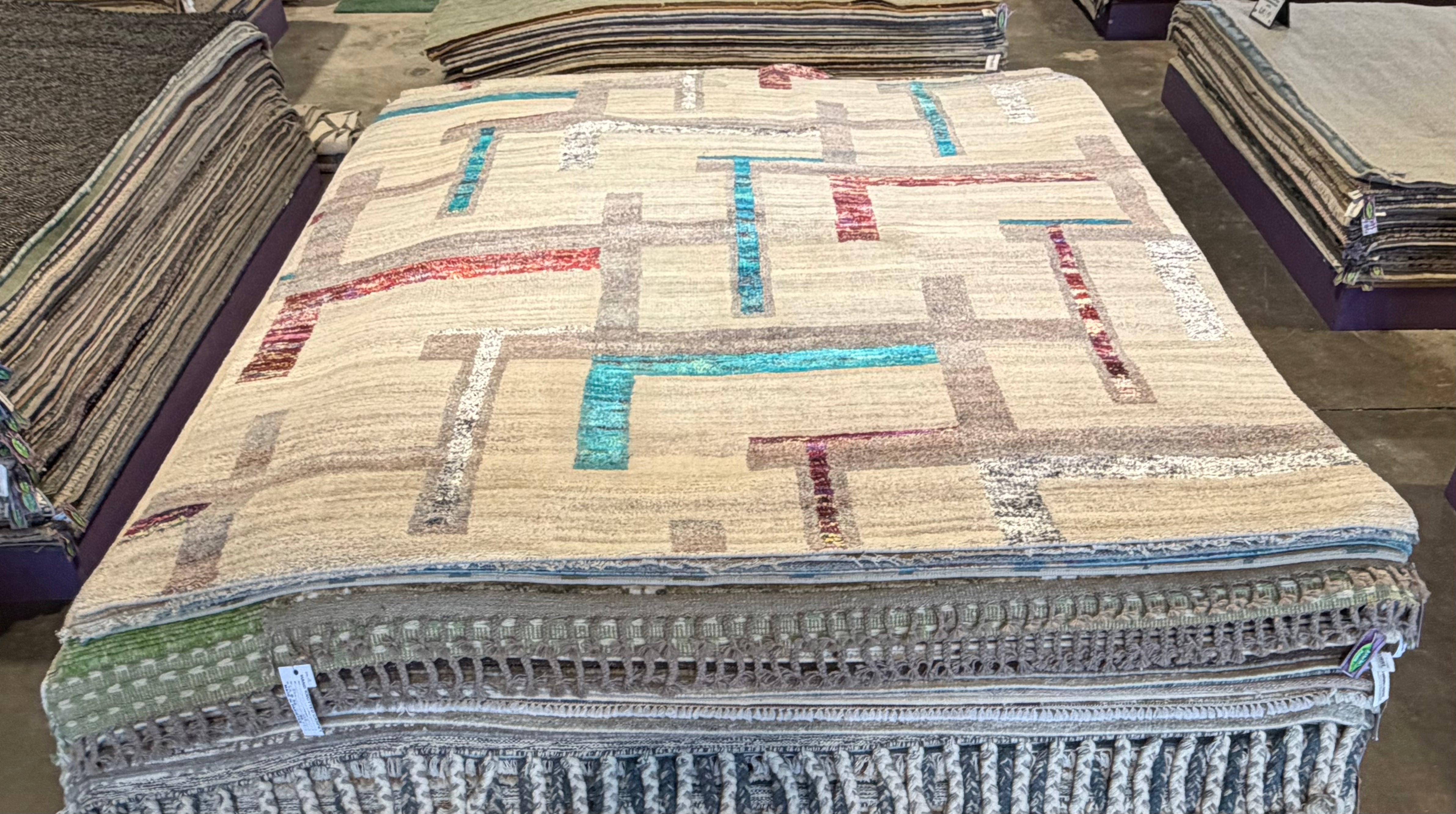 Joey Johnson 8x10 Hand-Knotted Natural Beige Modern
