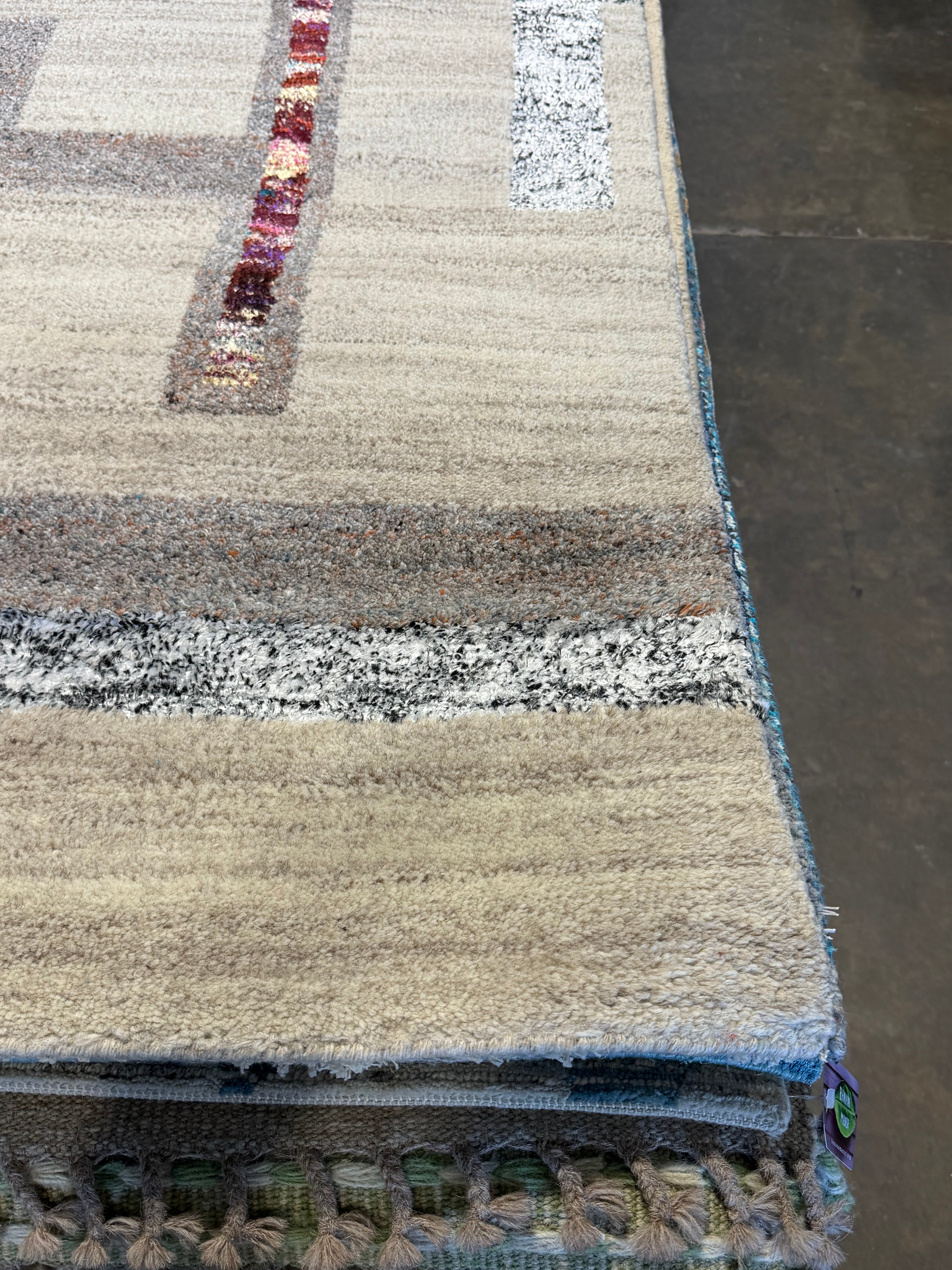 Joey Johnson 8x10 Hand-Knotted Natural Beige Modern