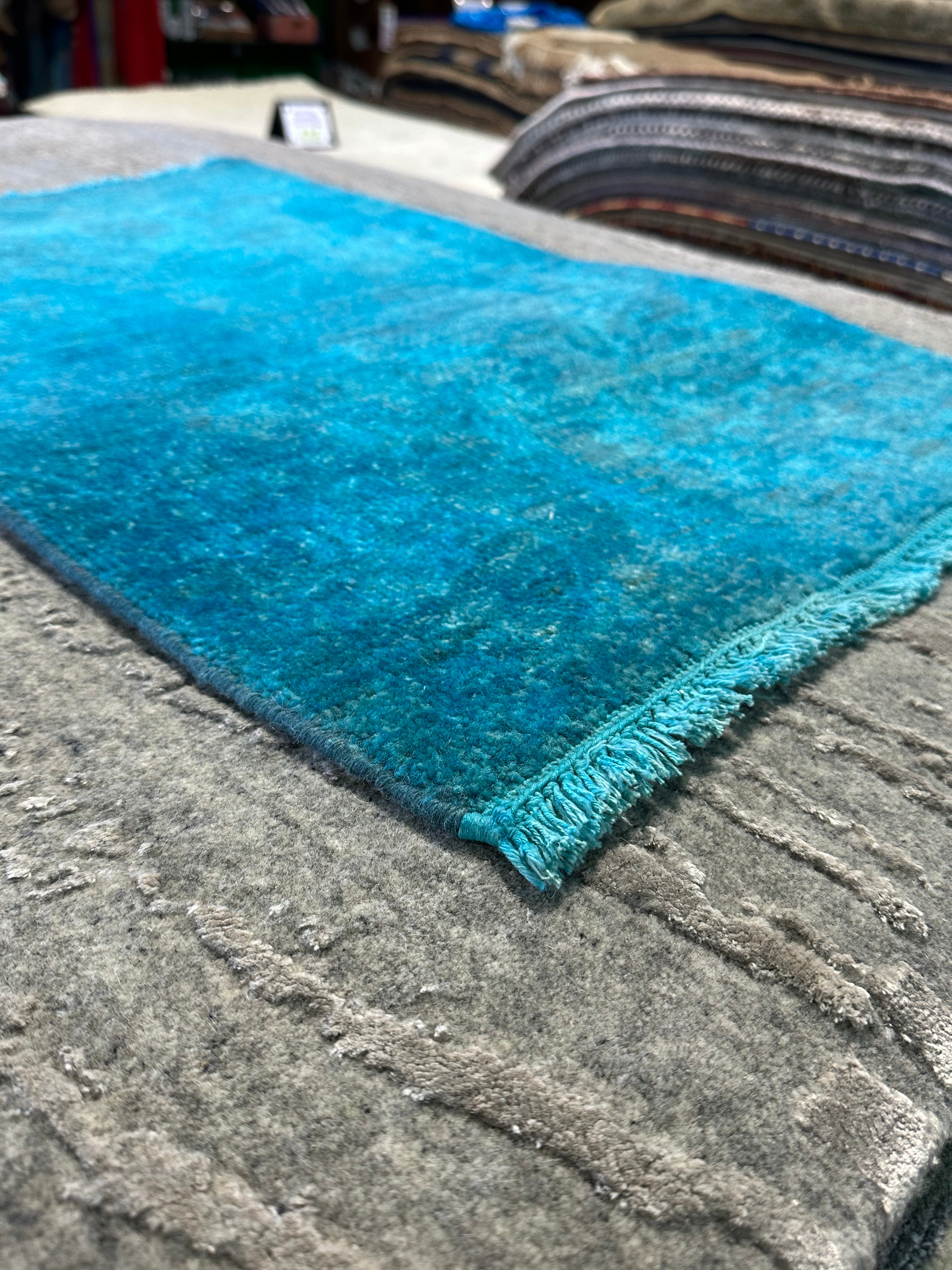 Jade Wade 2x3 Hand-Knotted Oushak Rug