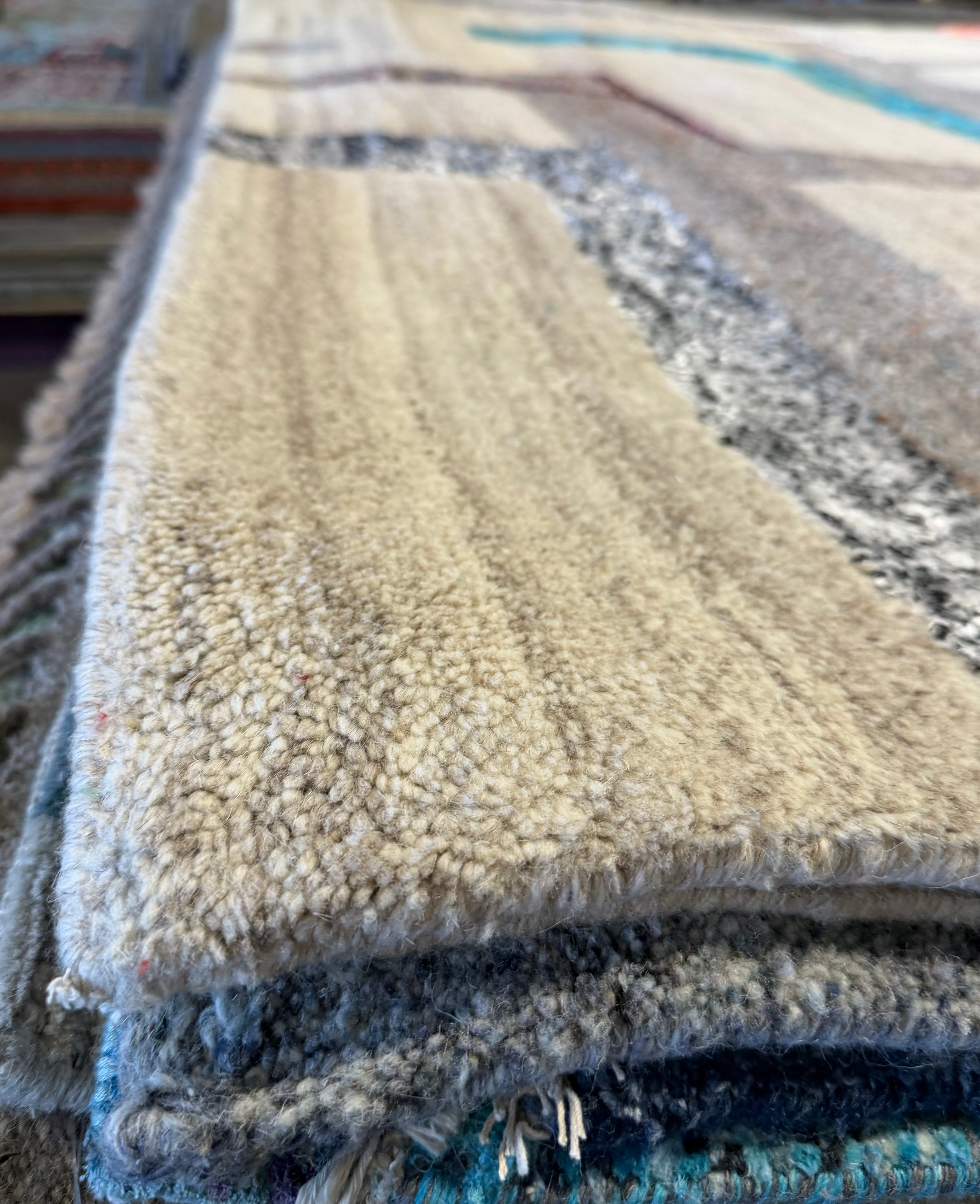 Joey Johnson 8x10 Hand-Knotted Natural Beige Modern