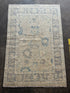 Zosia 3.8x5.6 Blue Whitewashed Afghani Oushak
