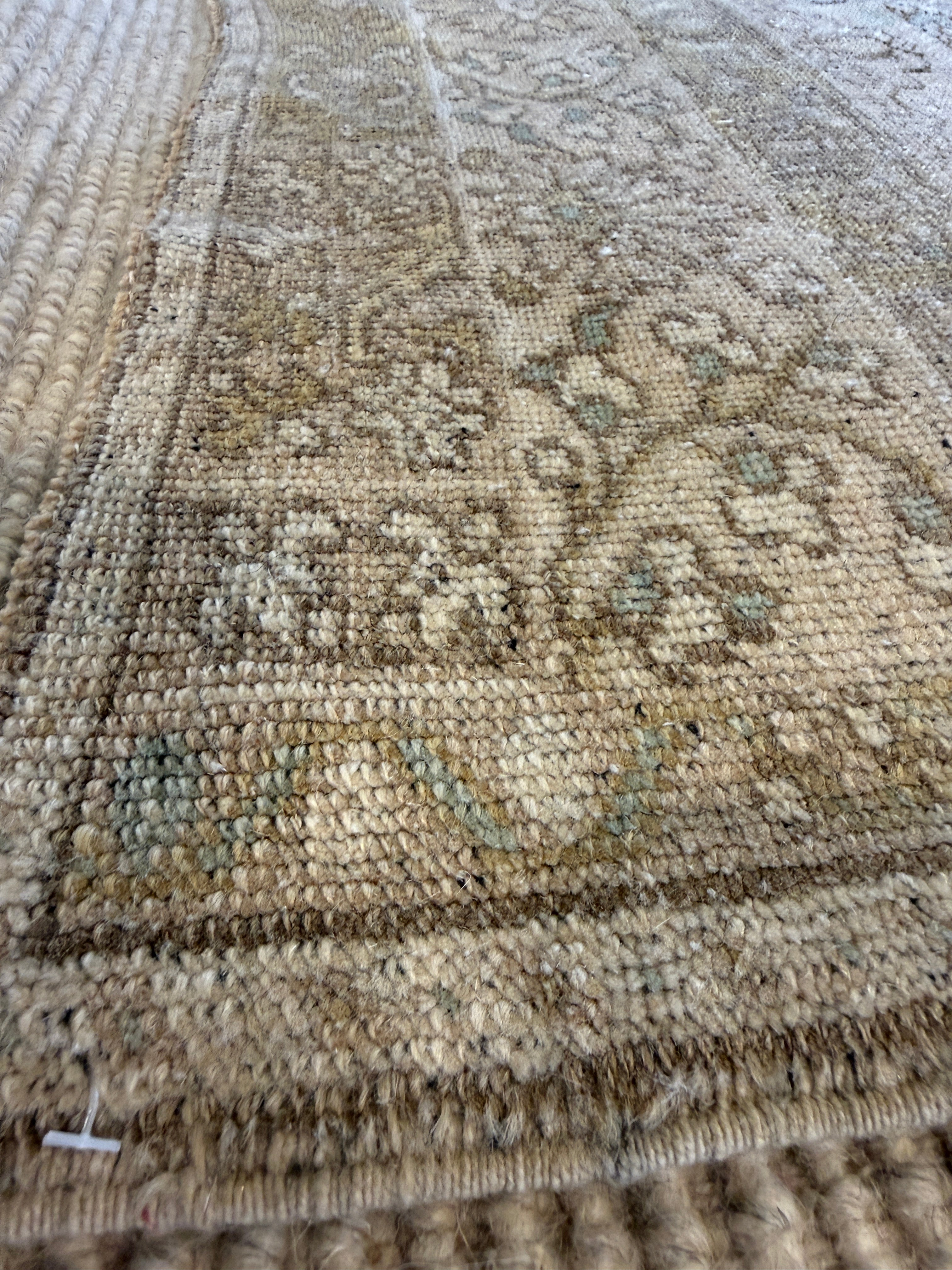 Justina 2.9x3.5 Light Pink Hand-Knotted Vintage Turkish Oushak