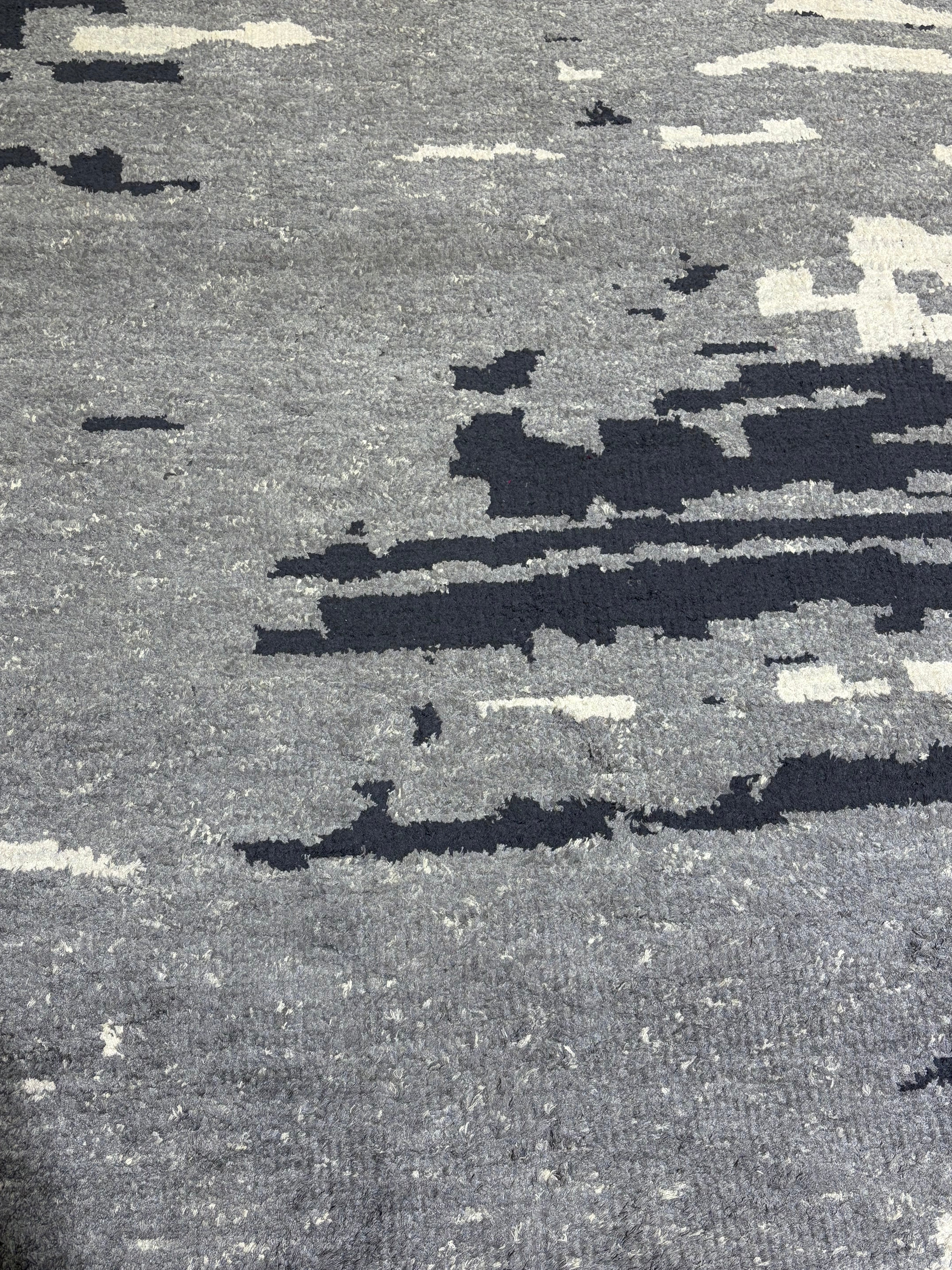 Jim Cody Williams 2.6x10 Grey Hand-Knotted Modern Runner