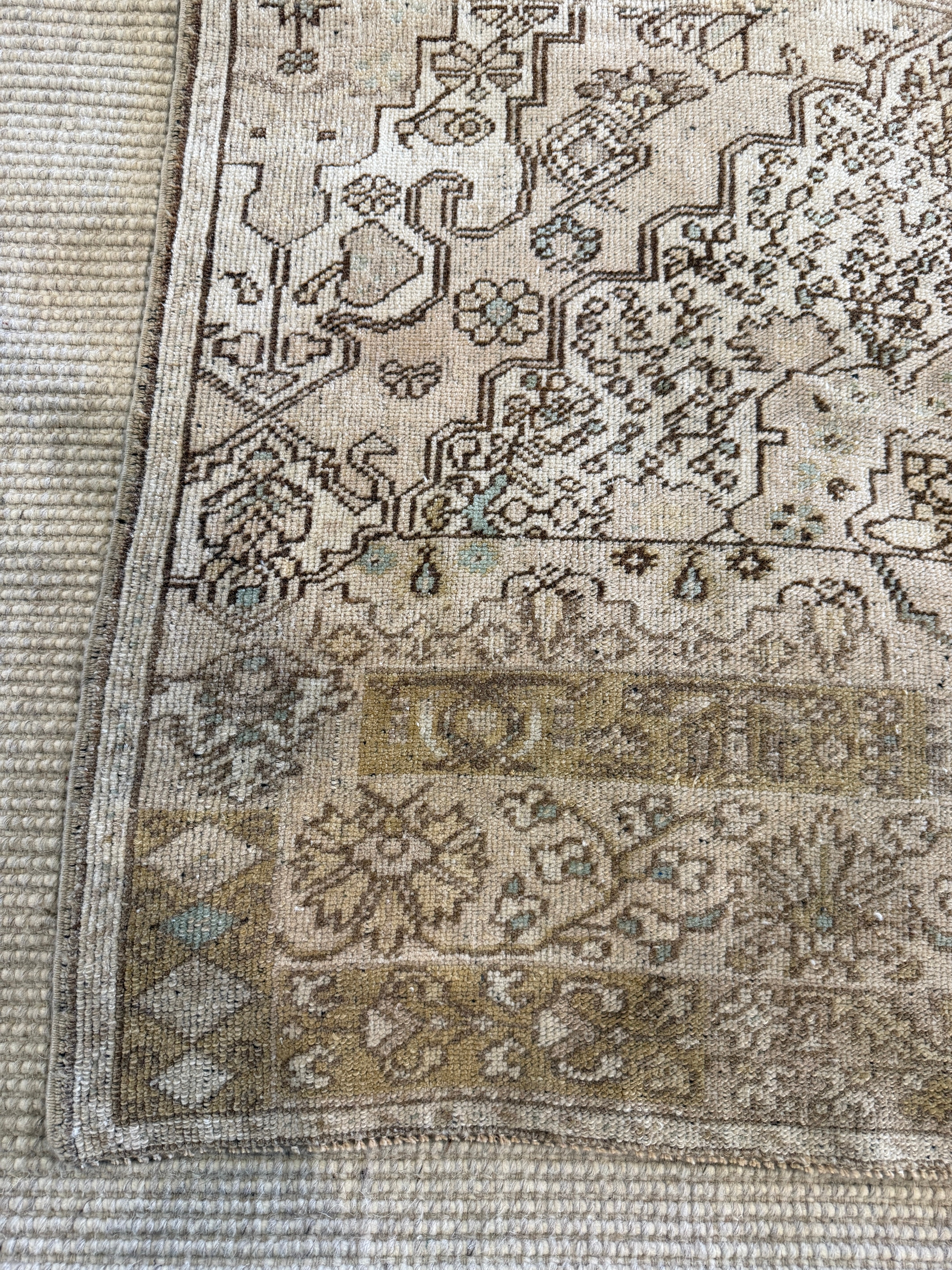 Justina 2.9x3.5 Light Pink Hand-Knotted Vintage Turkish Oushak