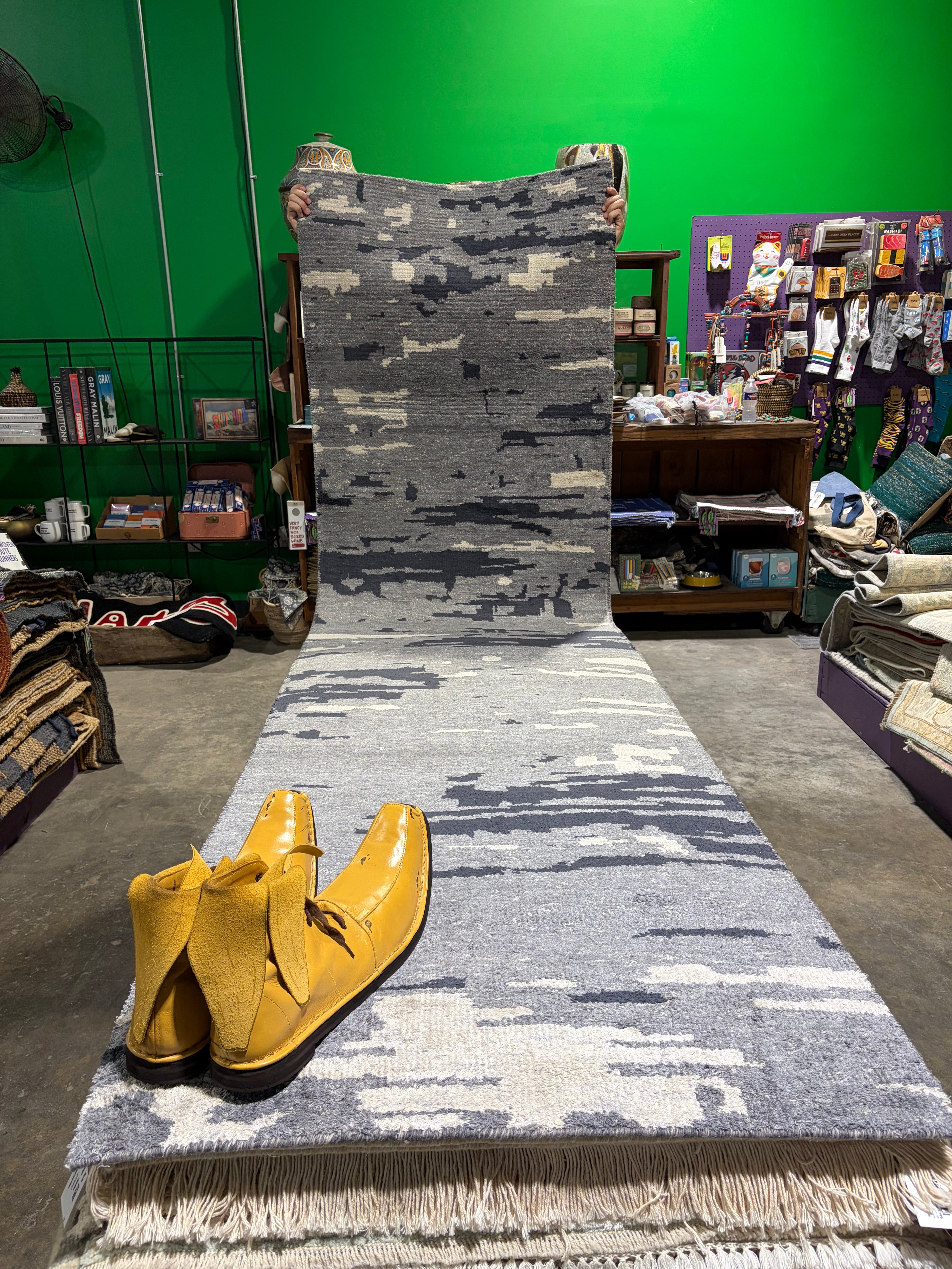 Jim Cody Williams 2.6x10 Grey Hand-Knotted Modern Runner