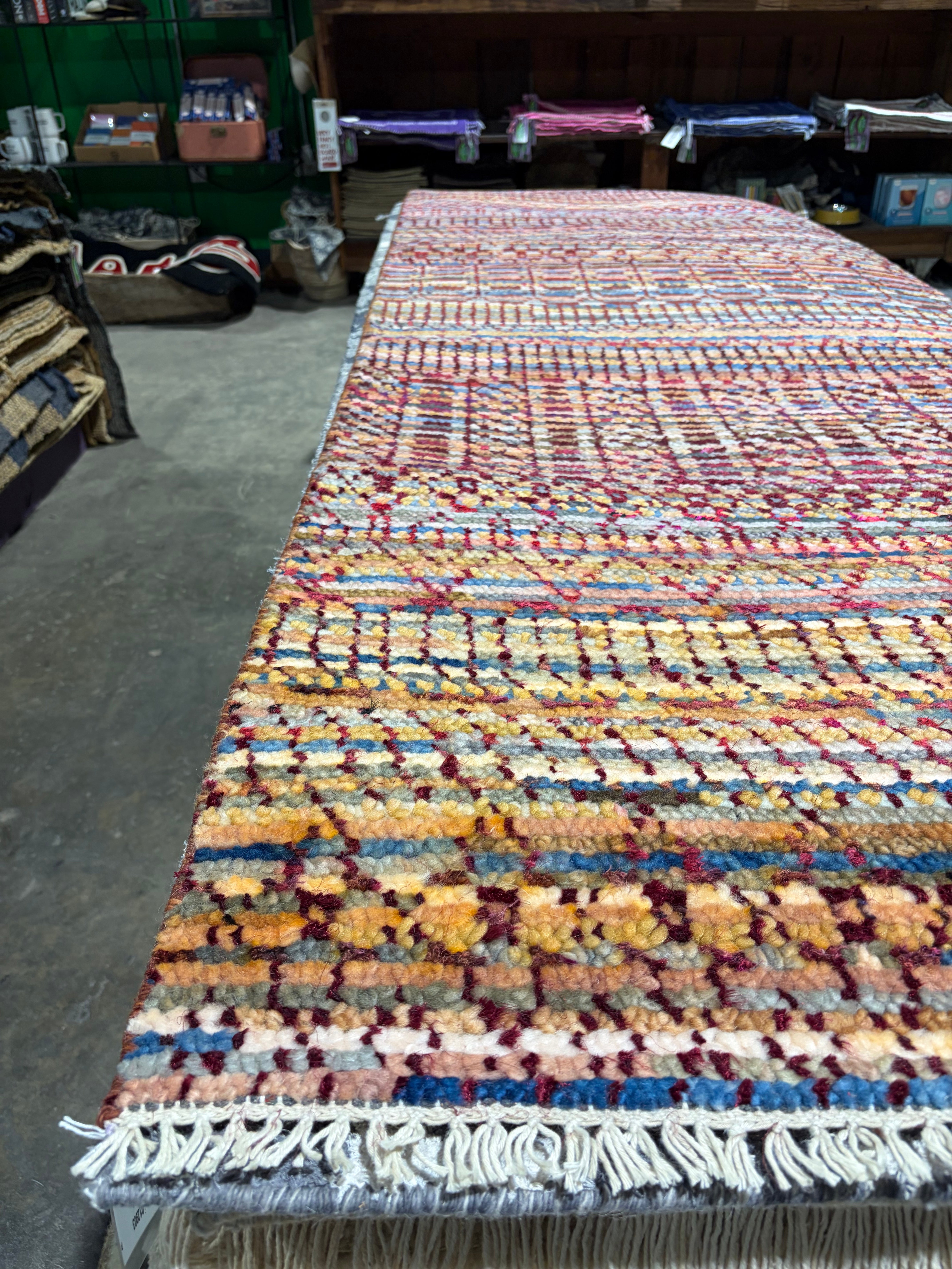Evan Owen 2.6x10 Multi Color Hand-Knotted Modern Runner