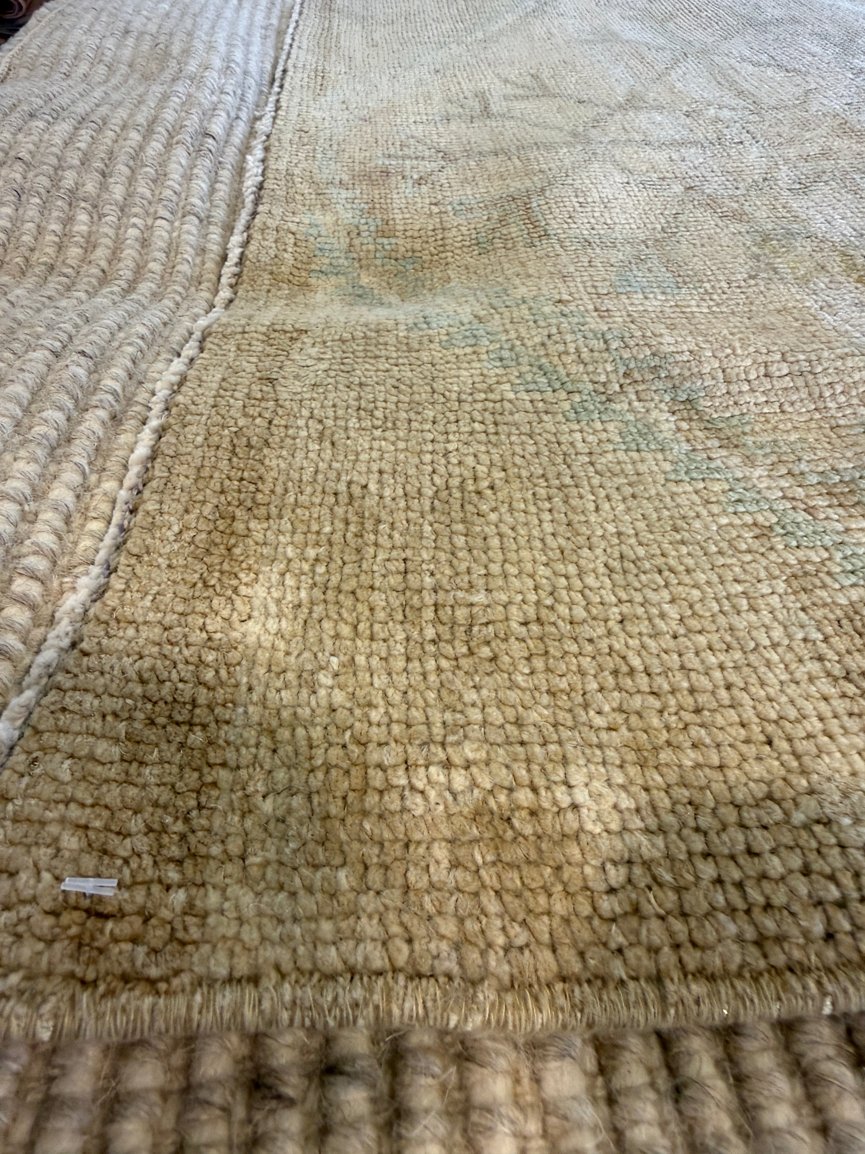 Kristina Meyers 2.11x8.2 Pink and Brown Hand-Knotted Vintage Turkish Oushak Runner