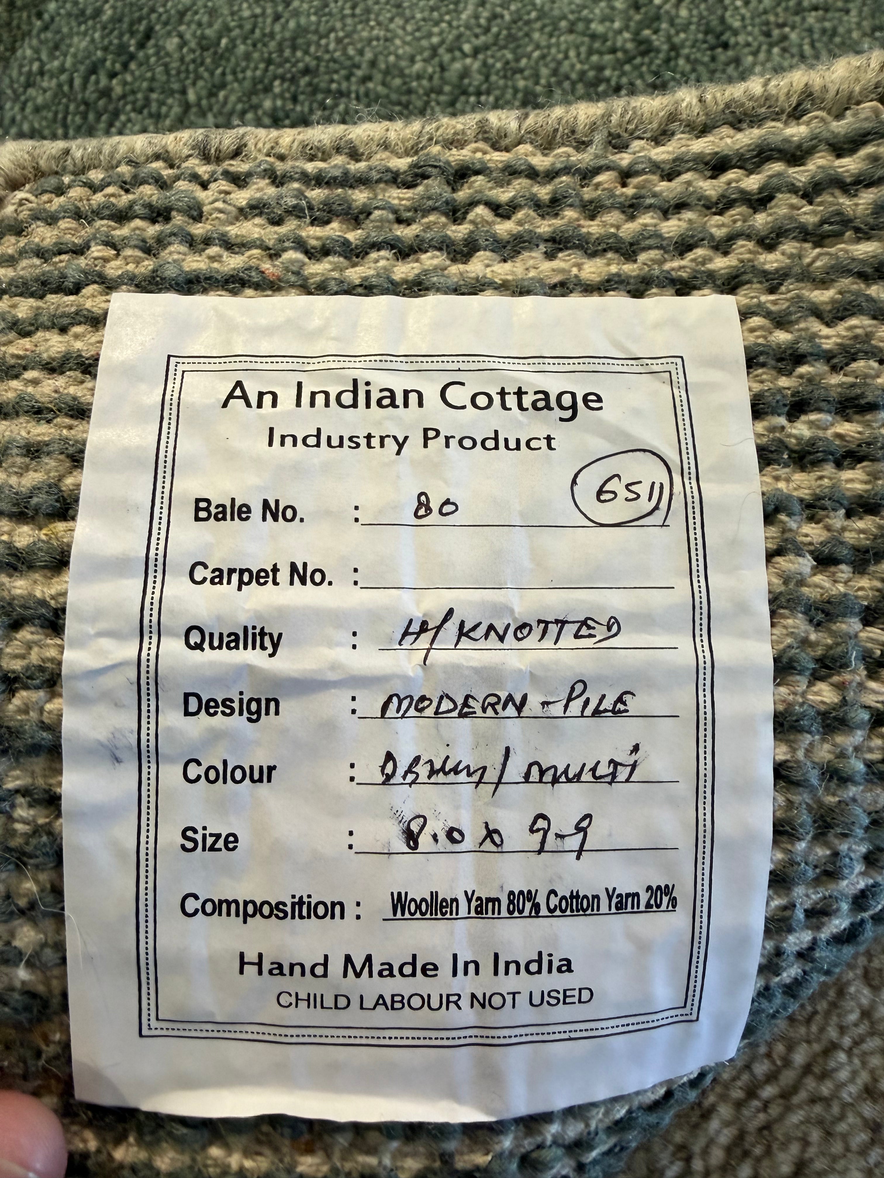 Curt 8x9.9 Hand-Knotted Multi Modern