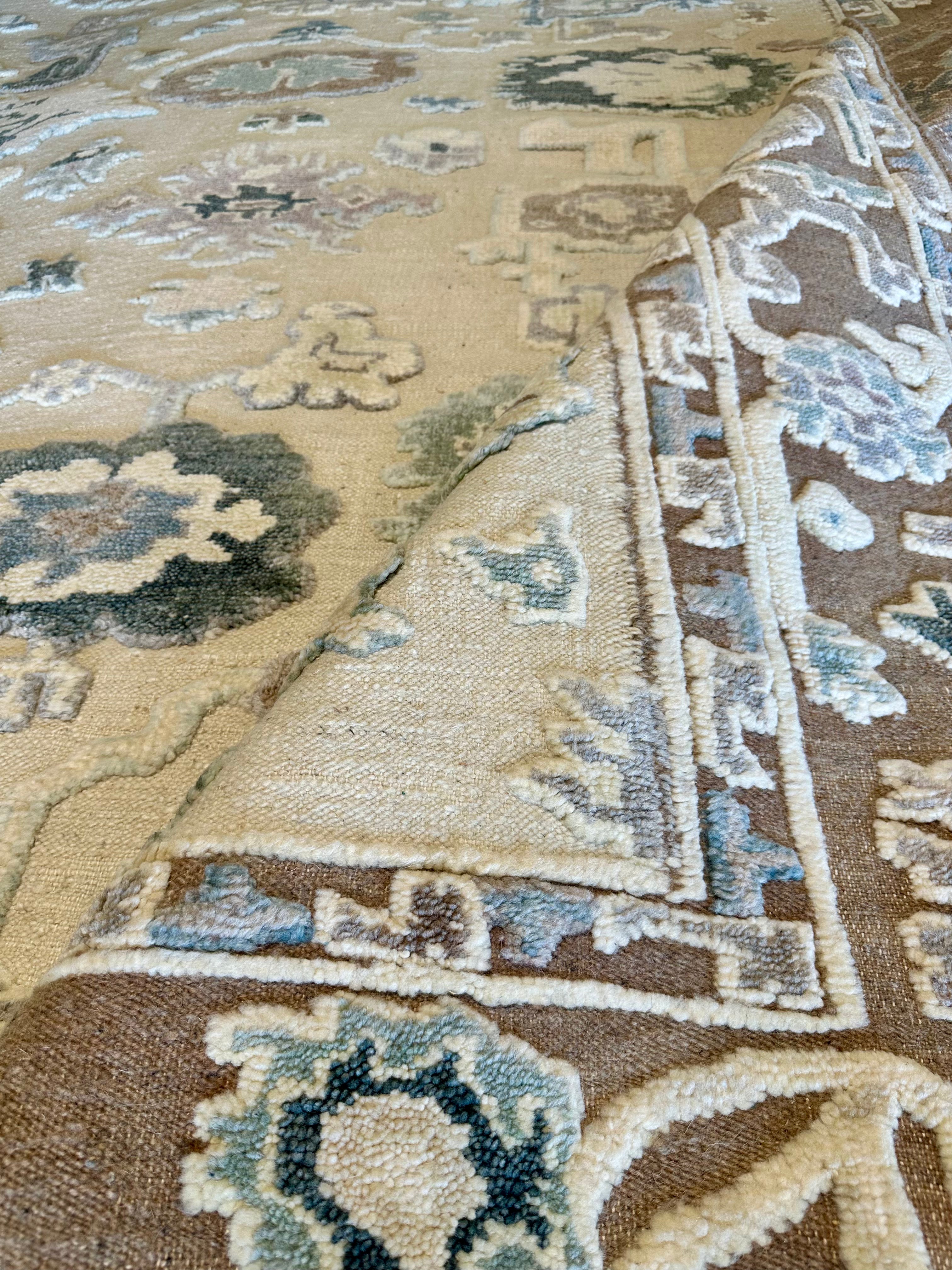 Pippa 8.3x10 Hand Knotted Ivory & Tan Abstract