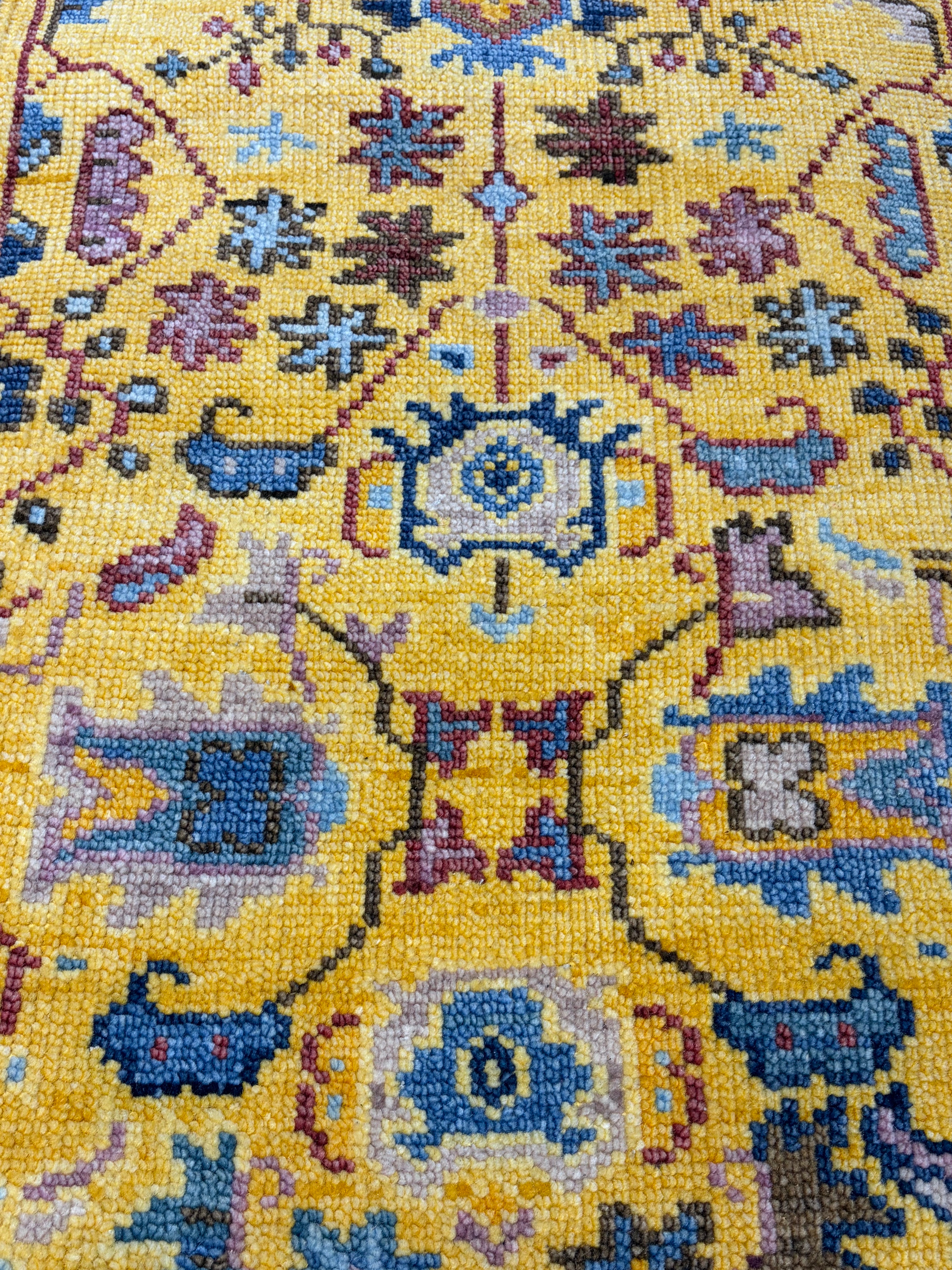 Mabel Marigold 2.6x12.3 Yellow Hand-Knotted Oushak Runner