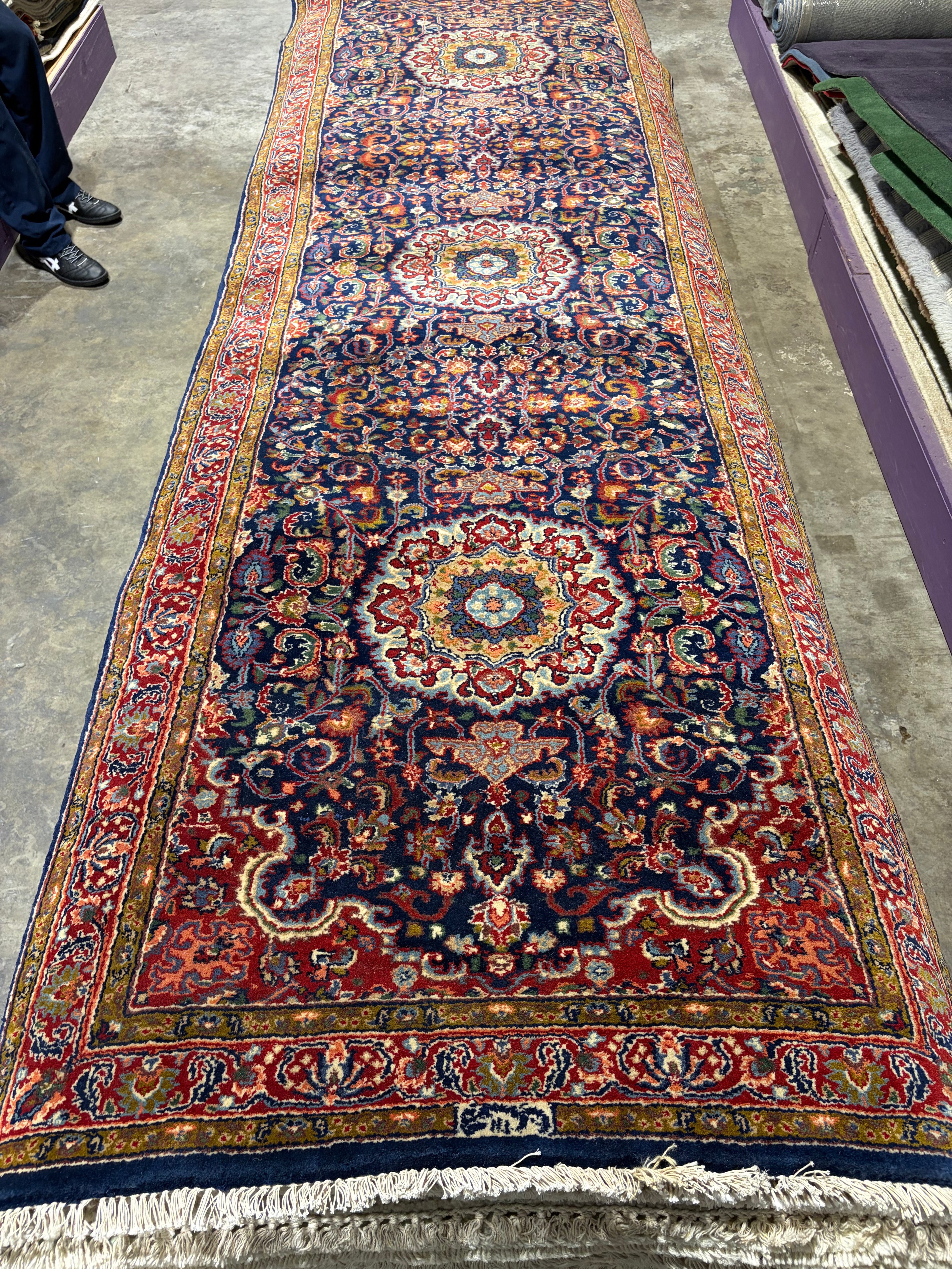 Daisy von Scherler 3x11.9 Multi Color Hand-Knotted Palace Design Runner