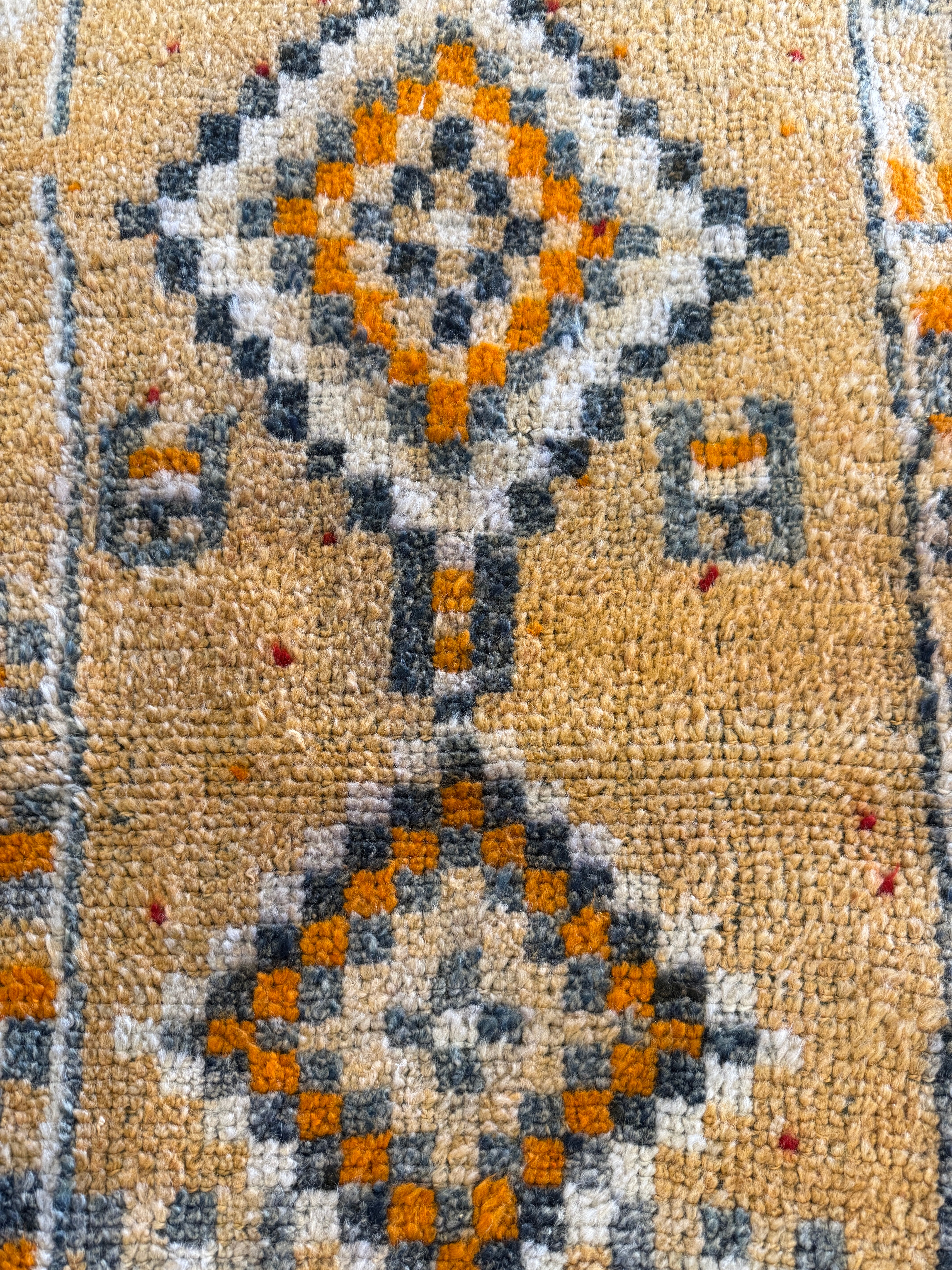 Octavia 2.5x12 Orange Hand-Knotted Vintage Turkish Oushak Runner