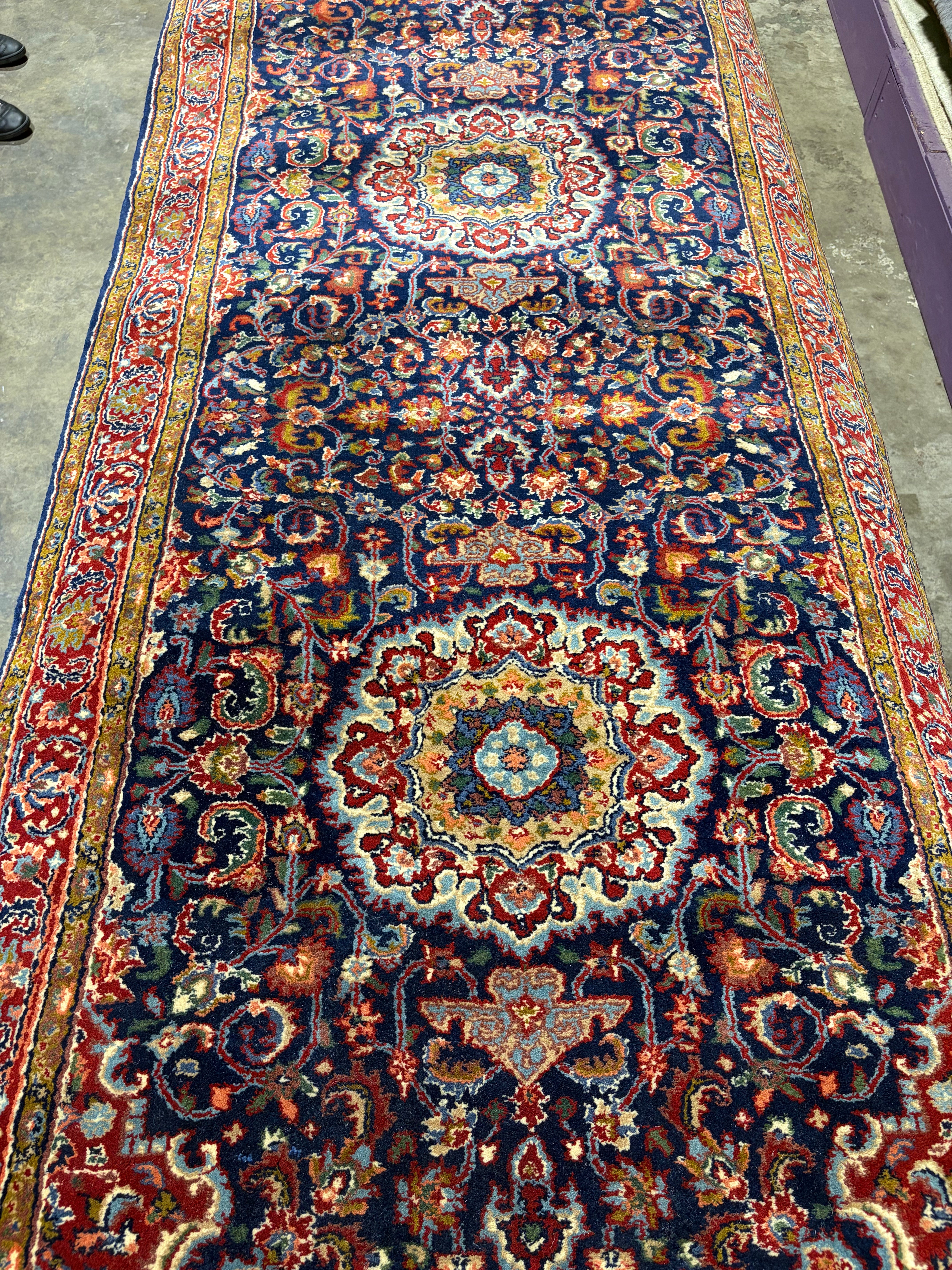 Daisy von Scherler 3x11.9 Multi Color Hand-Knotted Palace Design Runner