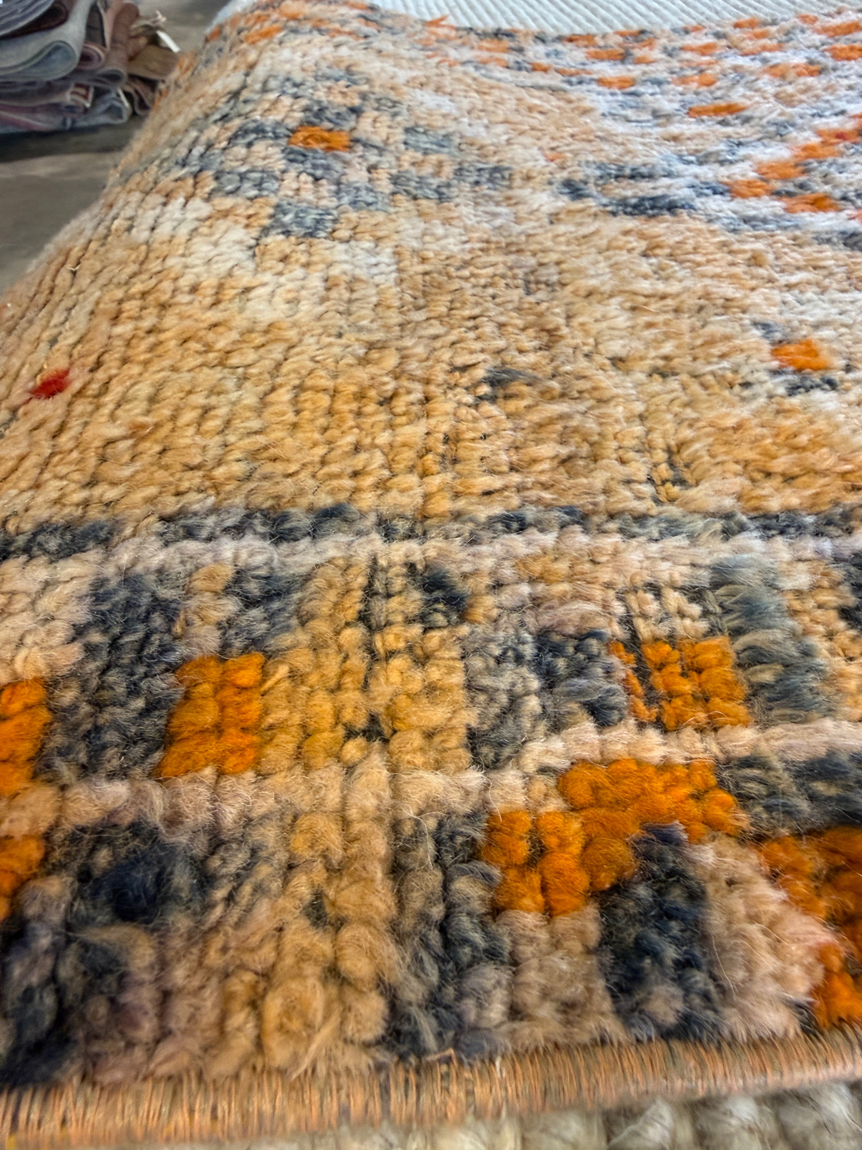 Octavia 2.5x12 Orange Hand-Knotted Vintage Turkish Oushak Runner