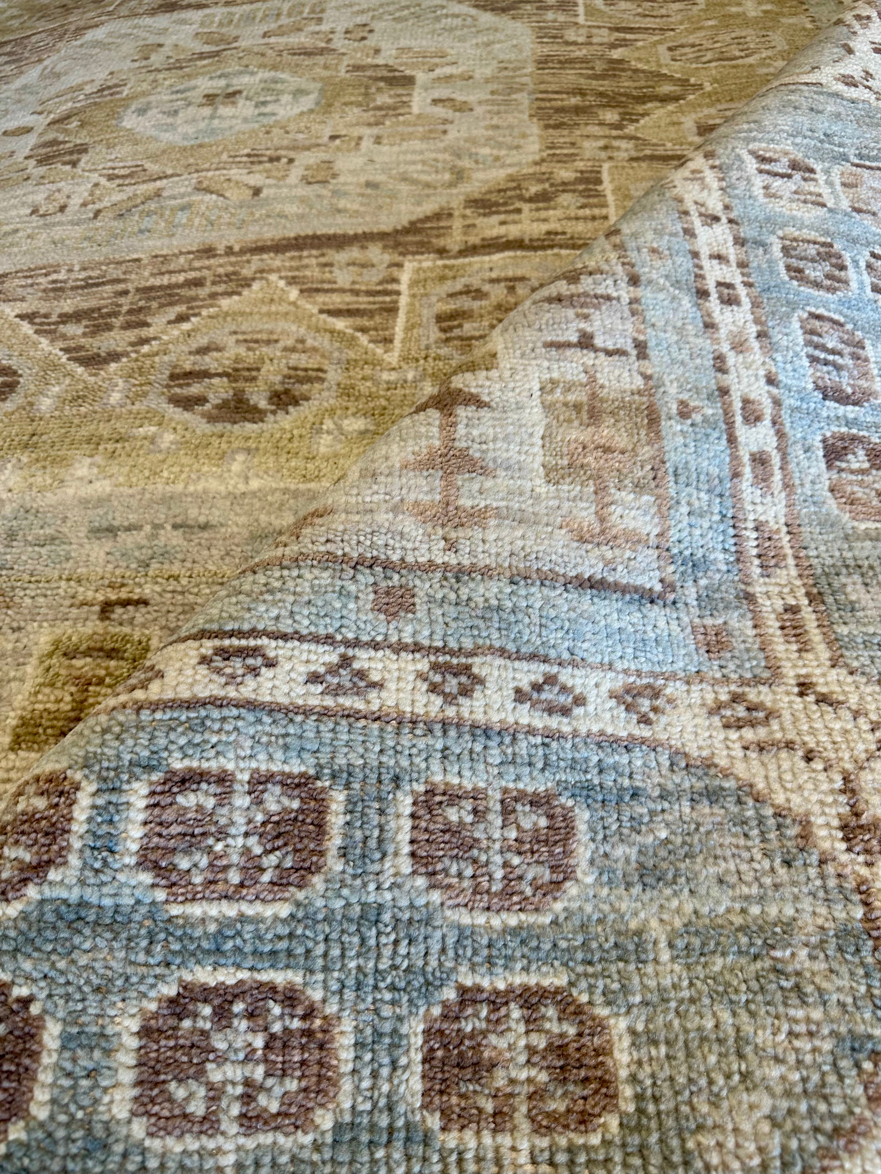 Matilda 8x10  Grey, Tan, and Brown Hand-Knotted Oushak Rug
