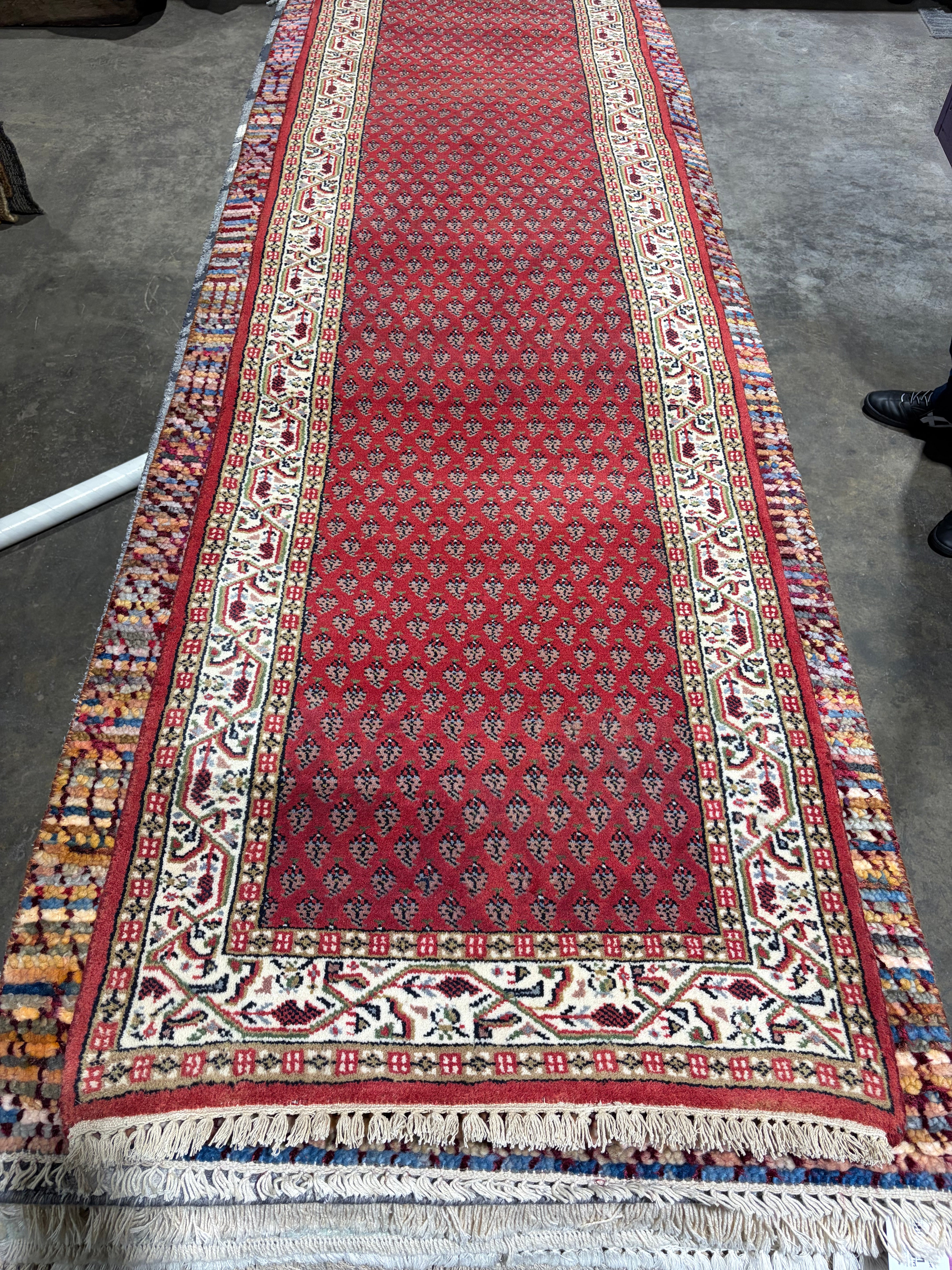 Betsy Joe 2.3x8.9 Red Hand-Knotted Traditional Style Runner